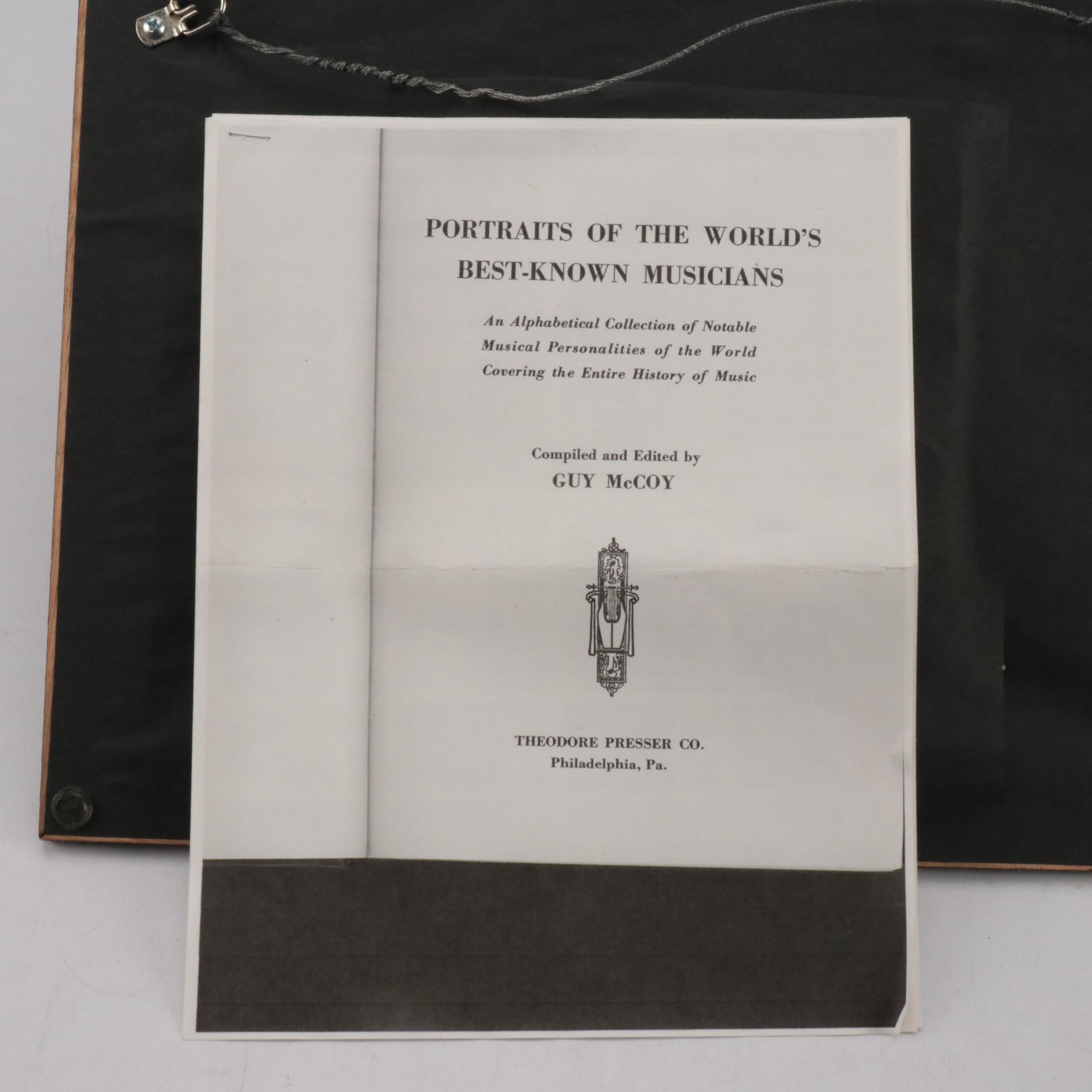 Jascha Heifetz Signed Print in Matted Frame, Early 20th Century