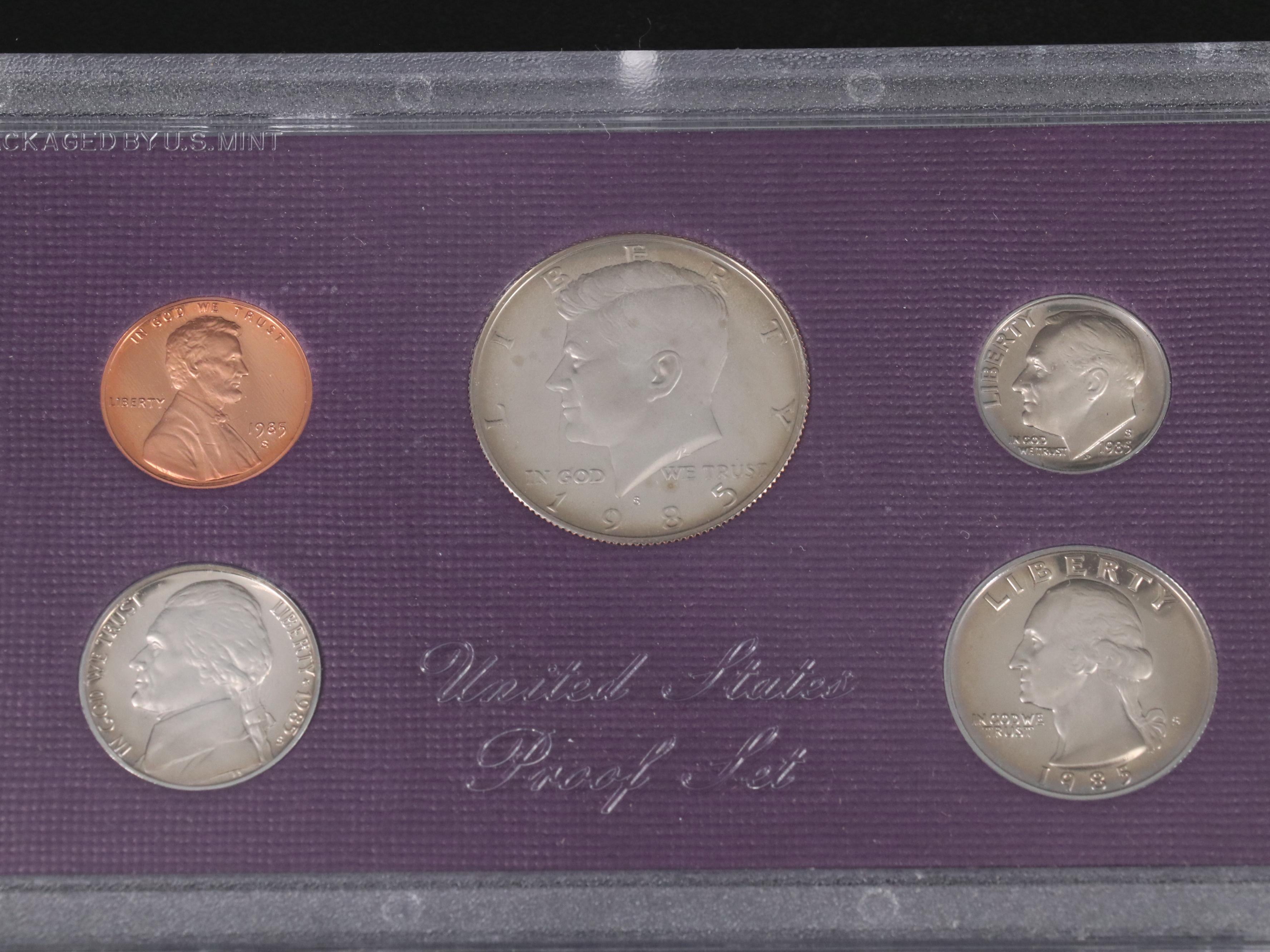 Twenty-Two Different United States Proof Sets 1984-2005 Complete