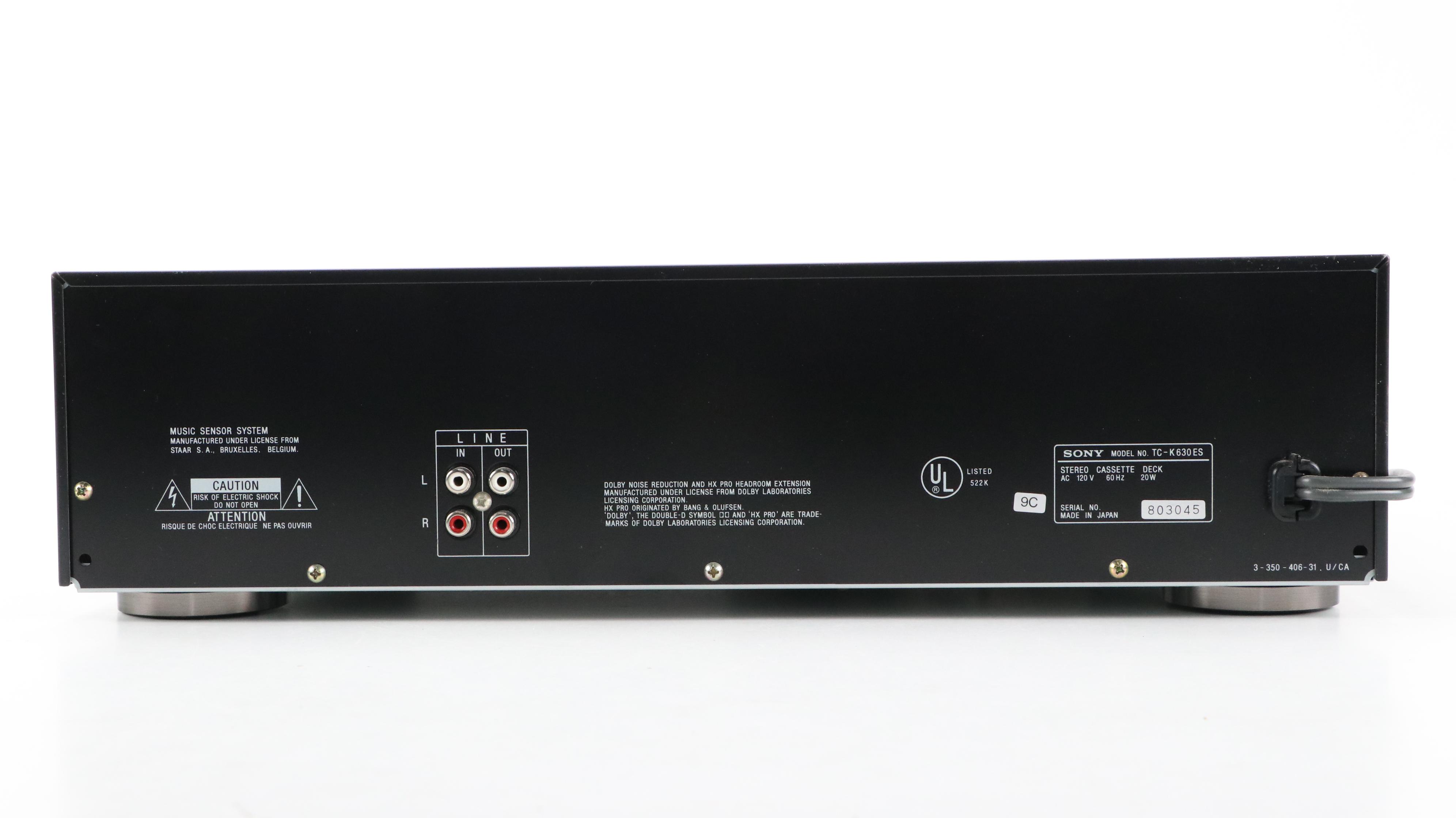 Sony TC-K630ES Stereo Cassette Deck, 1990s