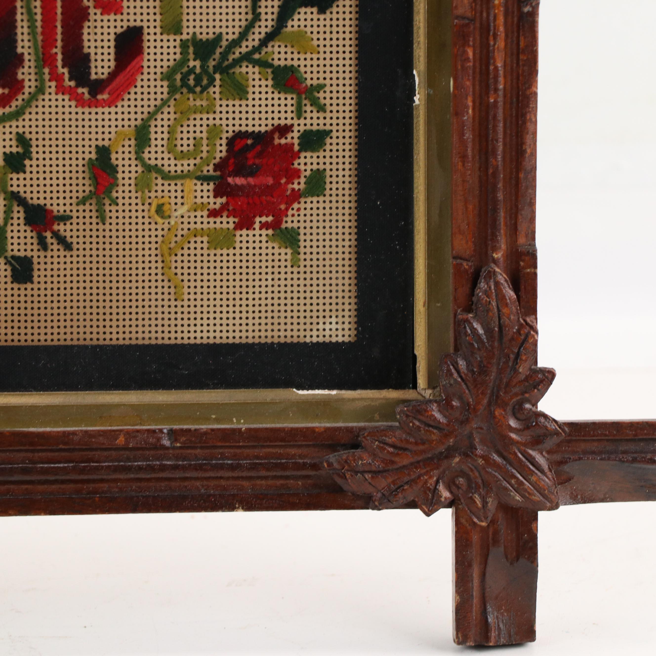 Victorian Embroidery Sampler "Welcome Home," Circa 1900