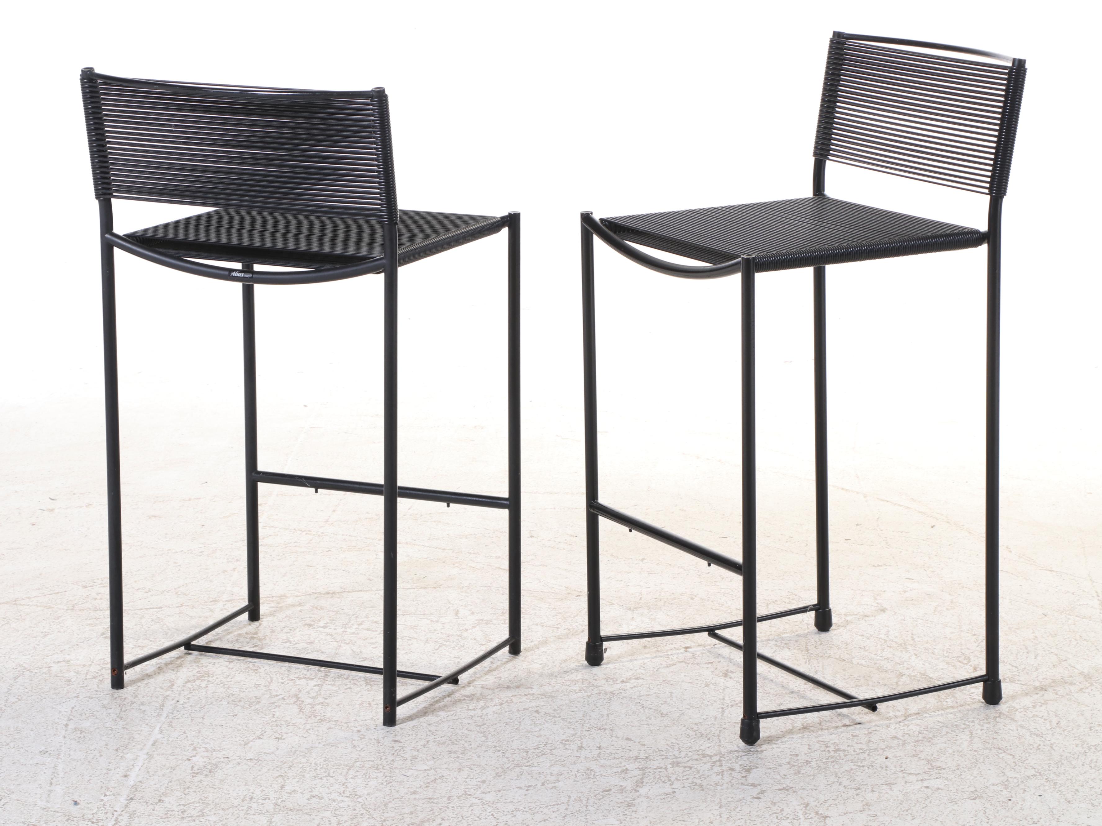 Eight Giandomenico Belotti for Alias "Spaghetti" Steel and PVC Counter Stools