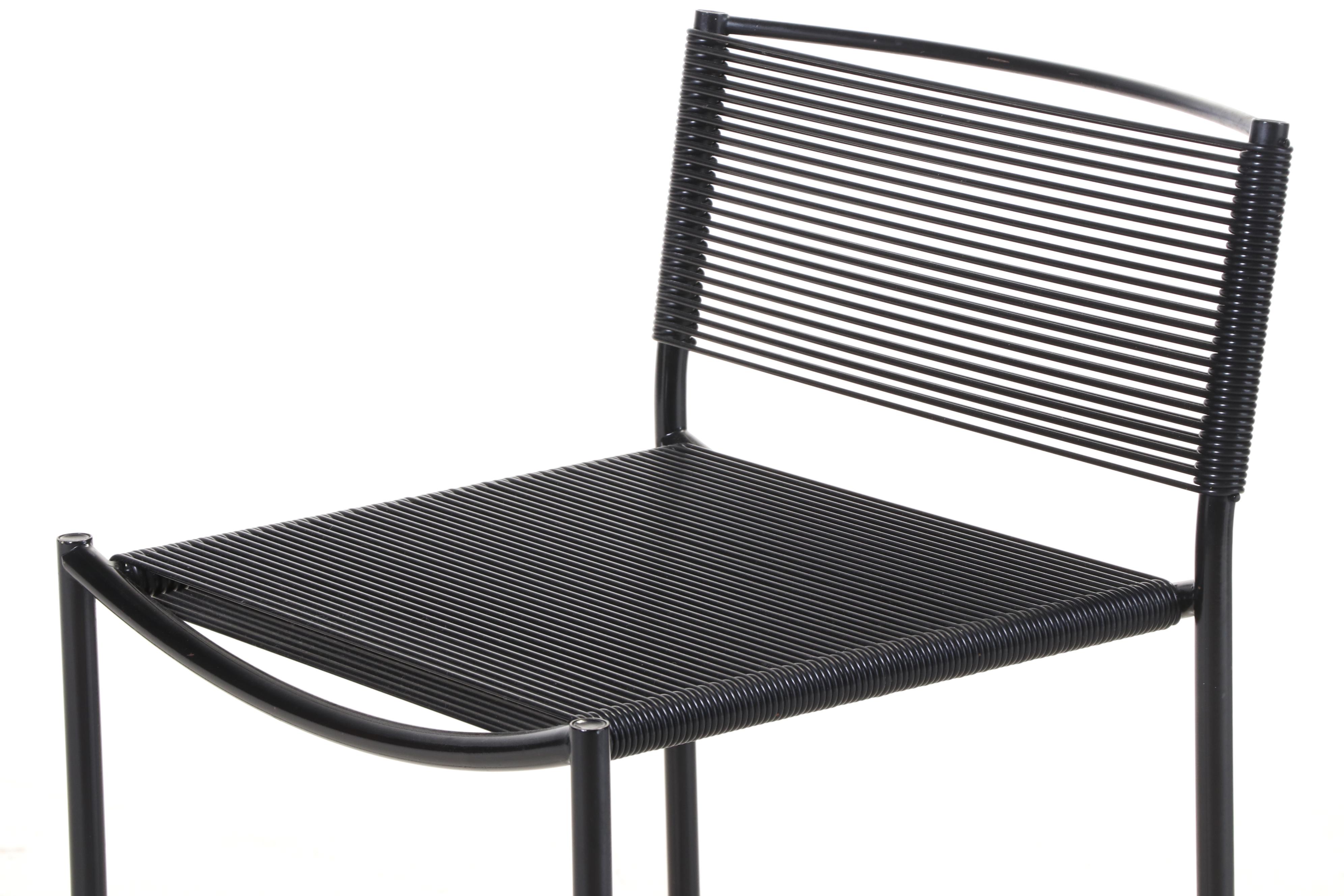 Eight Giandomenico Belotti for Alias "Spaghetti" Steel and PVC Counter Stools