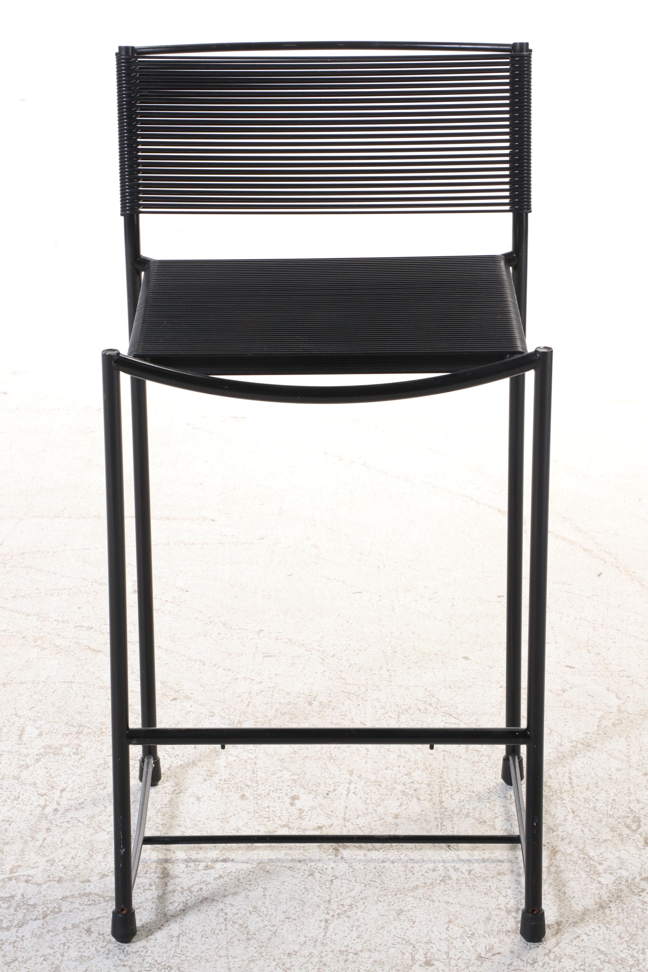 Eight Giandomenico Belotti for Alias "Spaghetti" Steel and PVC Counter Stools