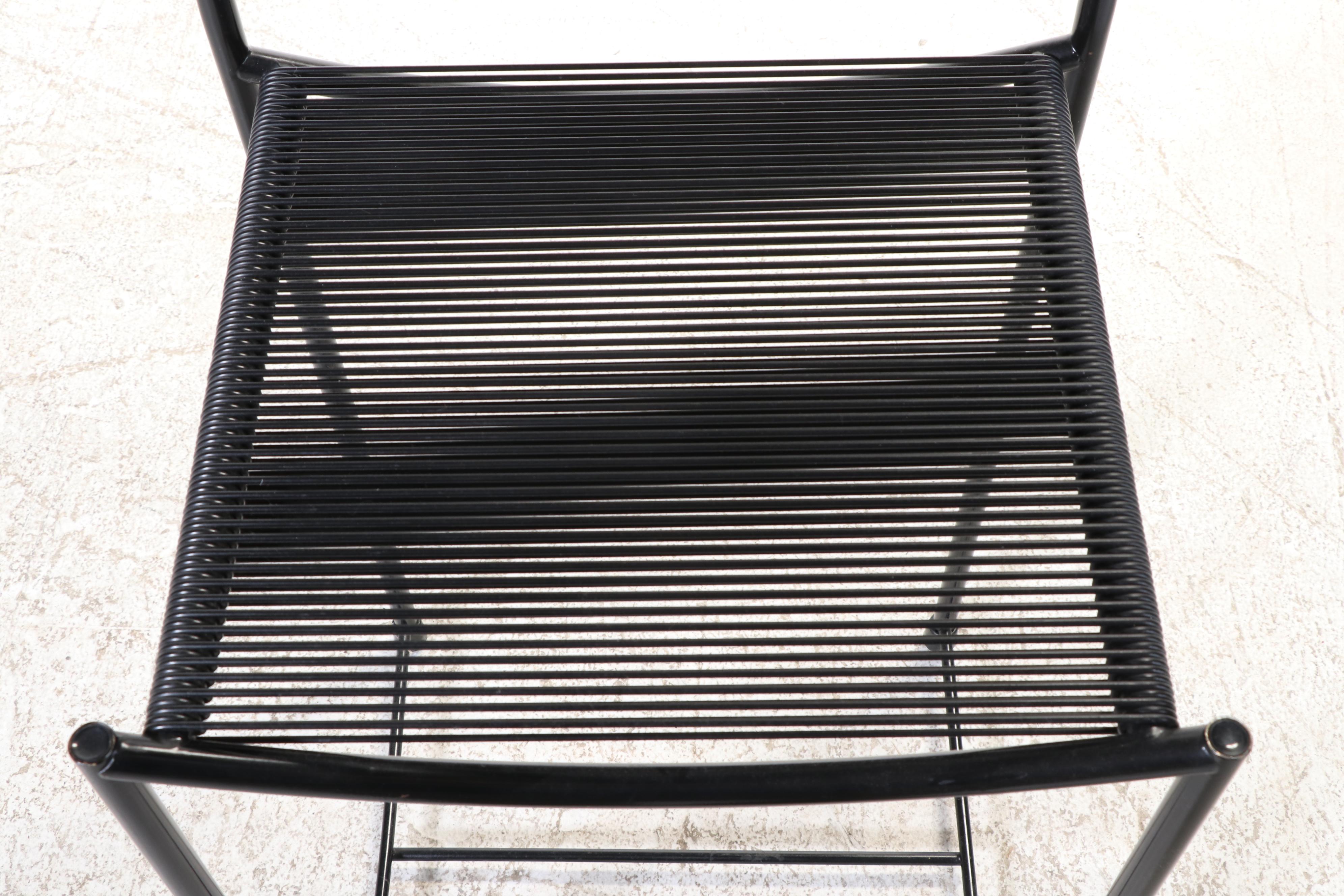 Eight Giandomenico Belotti for Alias "Spaghetti" Steel and PVC Counter Stools