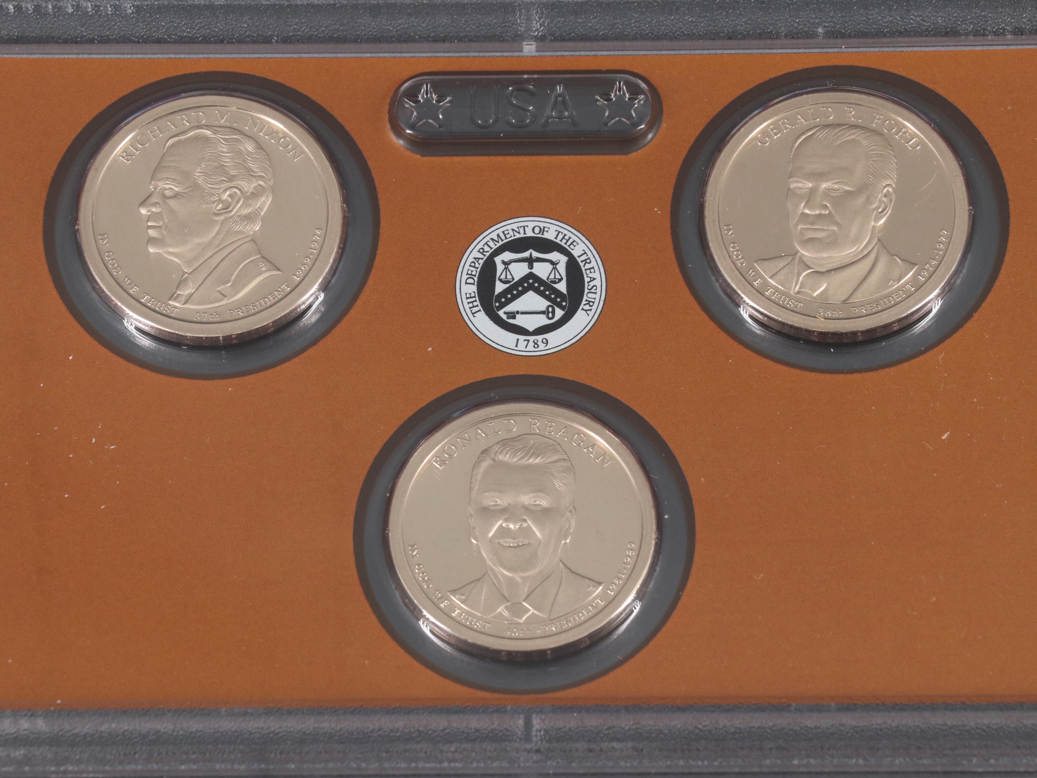 Four Different United States Proof Sets Dated Between 2013-2021