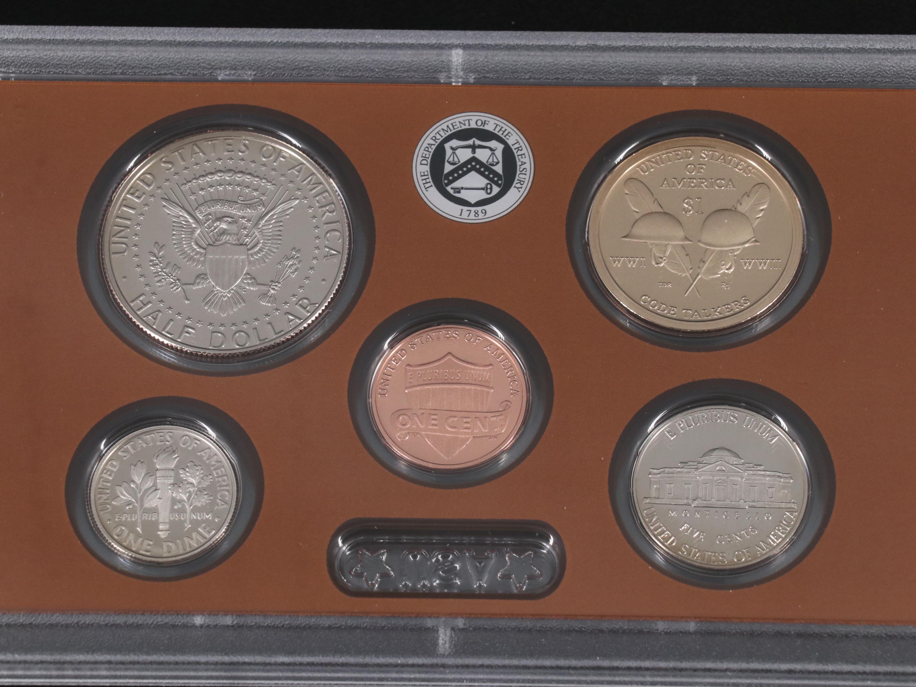 Four Different United States Proof Sets Dated Between 2013-2021