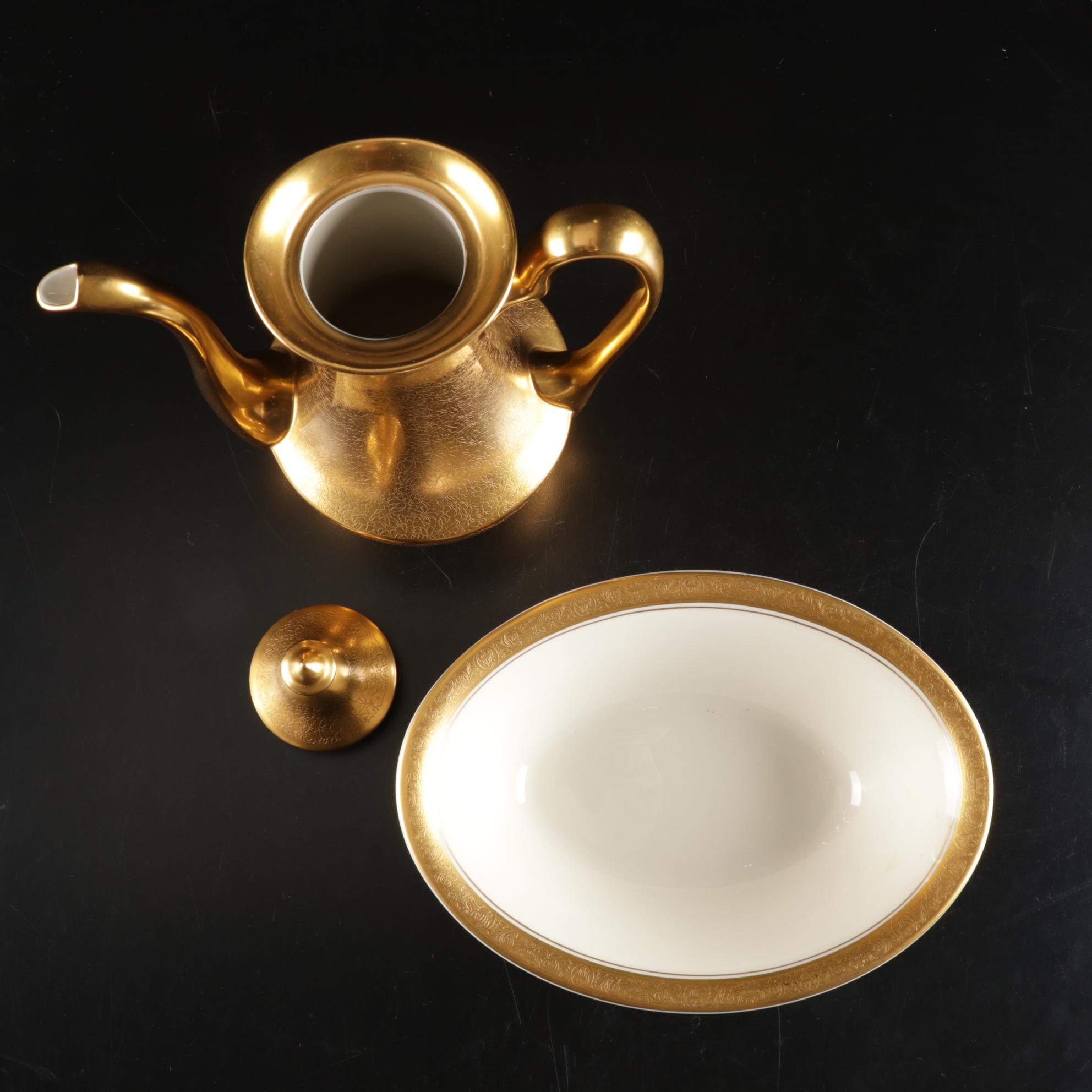 Pickard "Athenian" Gold Encrusted Dinnerware, "Rose & Daisy" Coffee Pot, & More