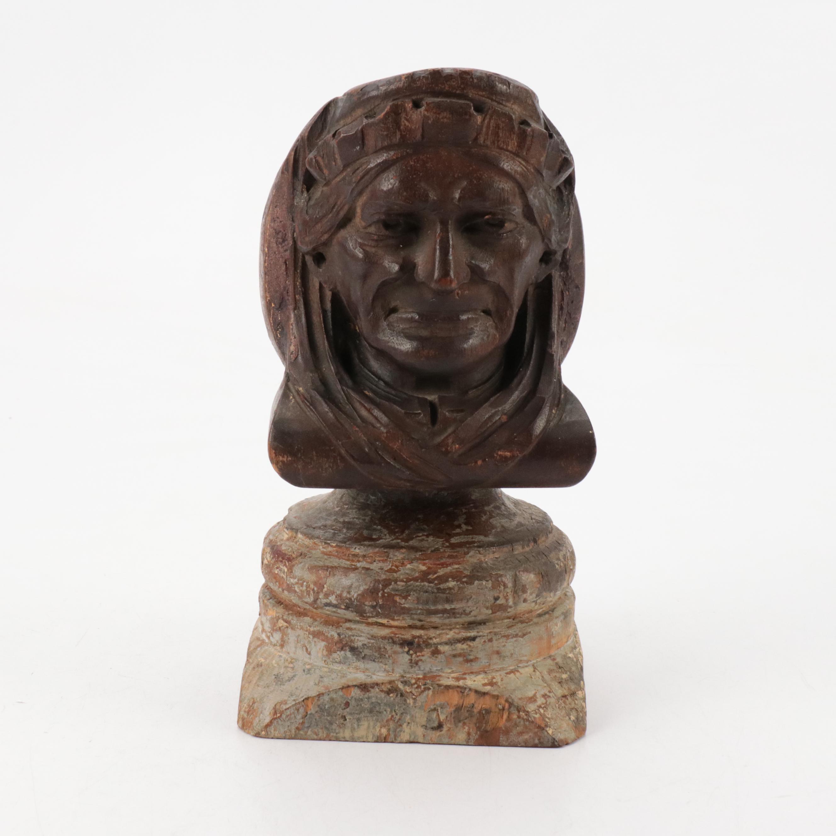 Continental Newel Post Carving, 19th Century