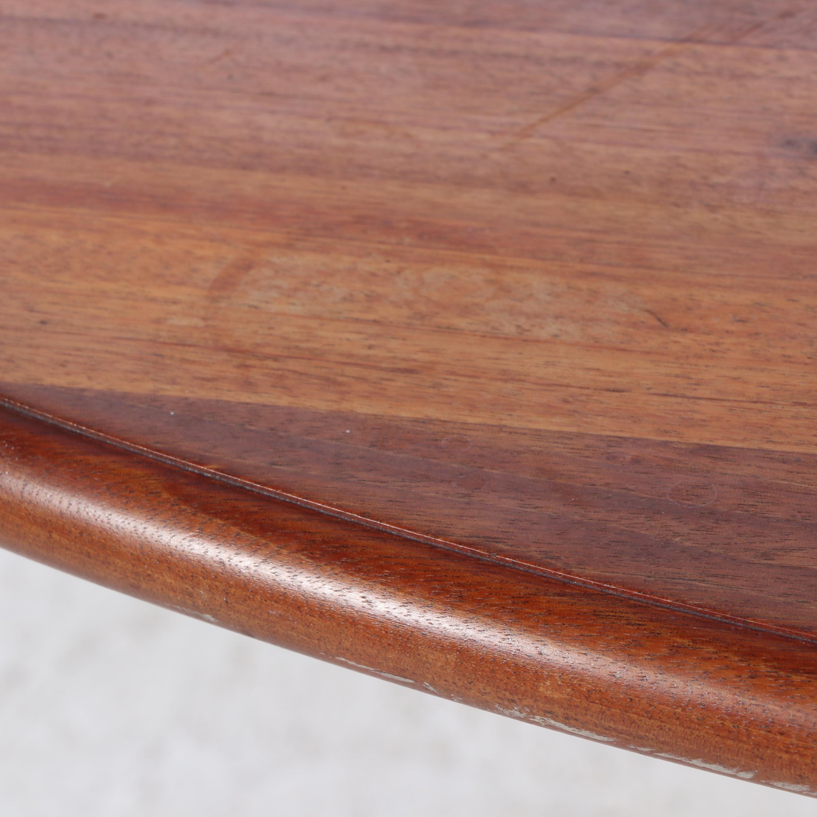 Danish Modern Teak Dinette Table with Four Upholstered Side Chairs, 1980s