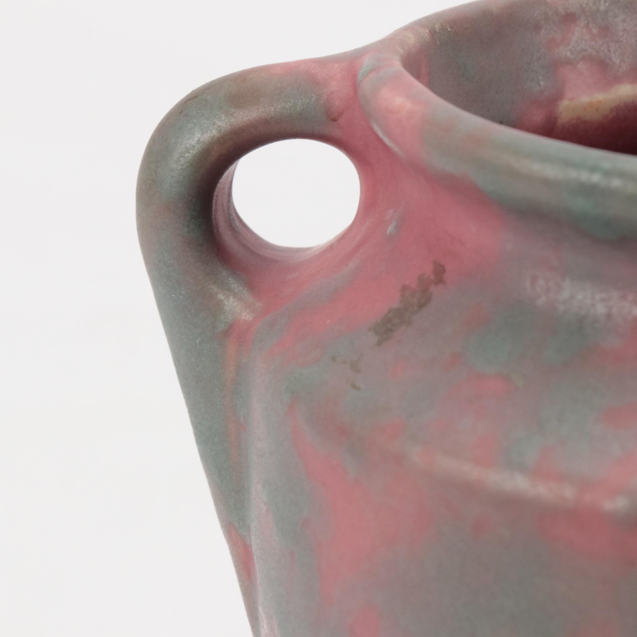 Burley Winter and Weller "Blue Drapery" Vases and Bowl, Early 20th Century