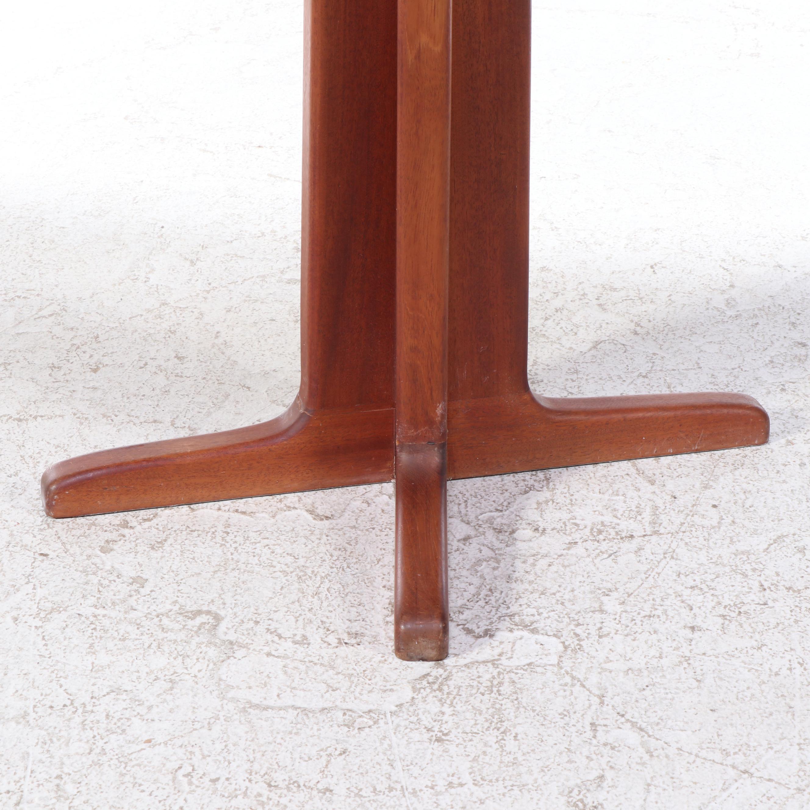 Danish Modern Teak Dinette Table with Four Upholstered Side Chairs, 1980s