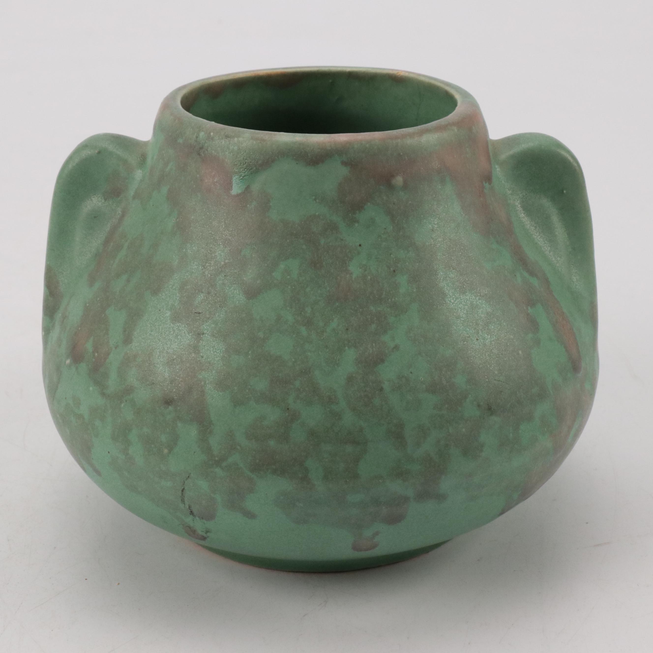 Burley Winter and Weller "Blue Drapery" Vases and Bowl, Early 20th Century