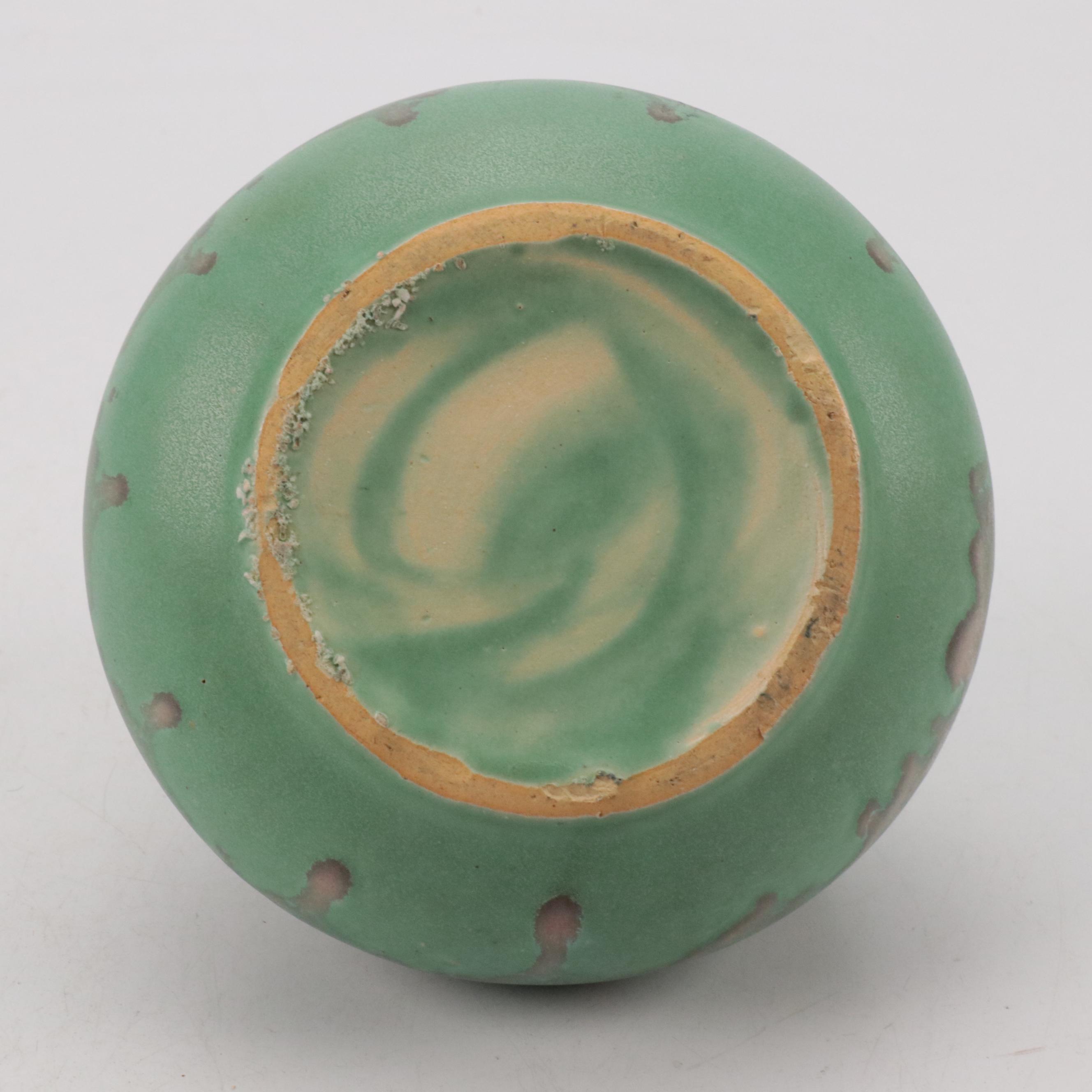 Burley Winter and Weller "Blue Drapery" Vases and Bowl, Early 20th Century