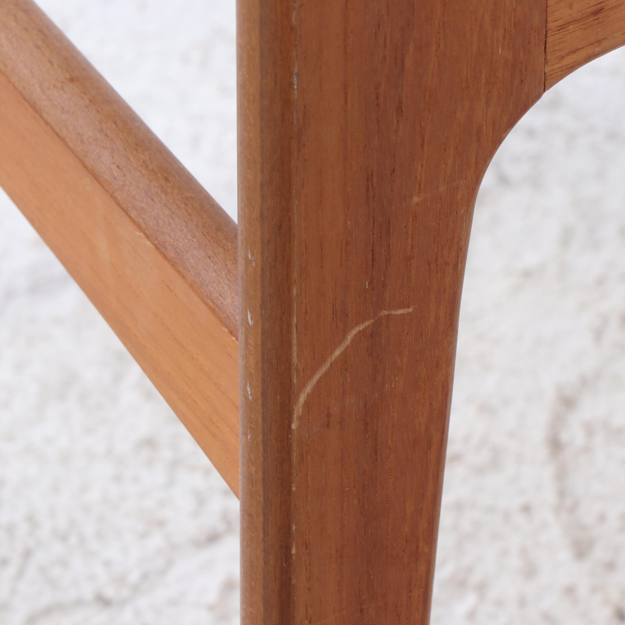 Danish Modern Teak Dinette Table with Four Upholstered Side Chairs, 1980s
