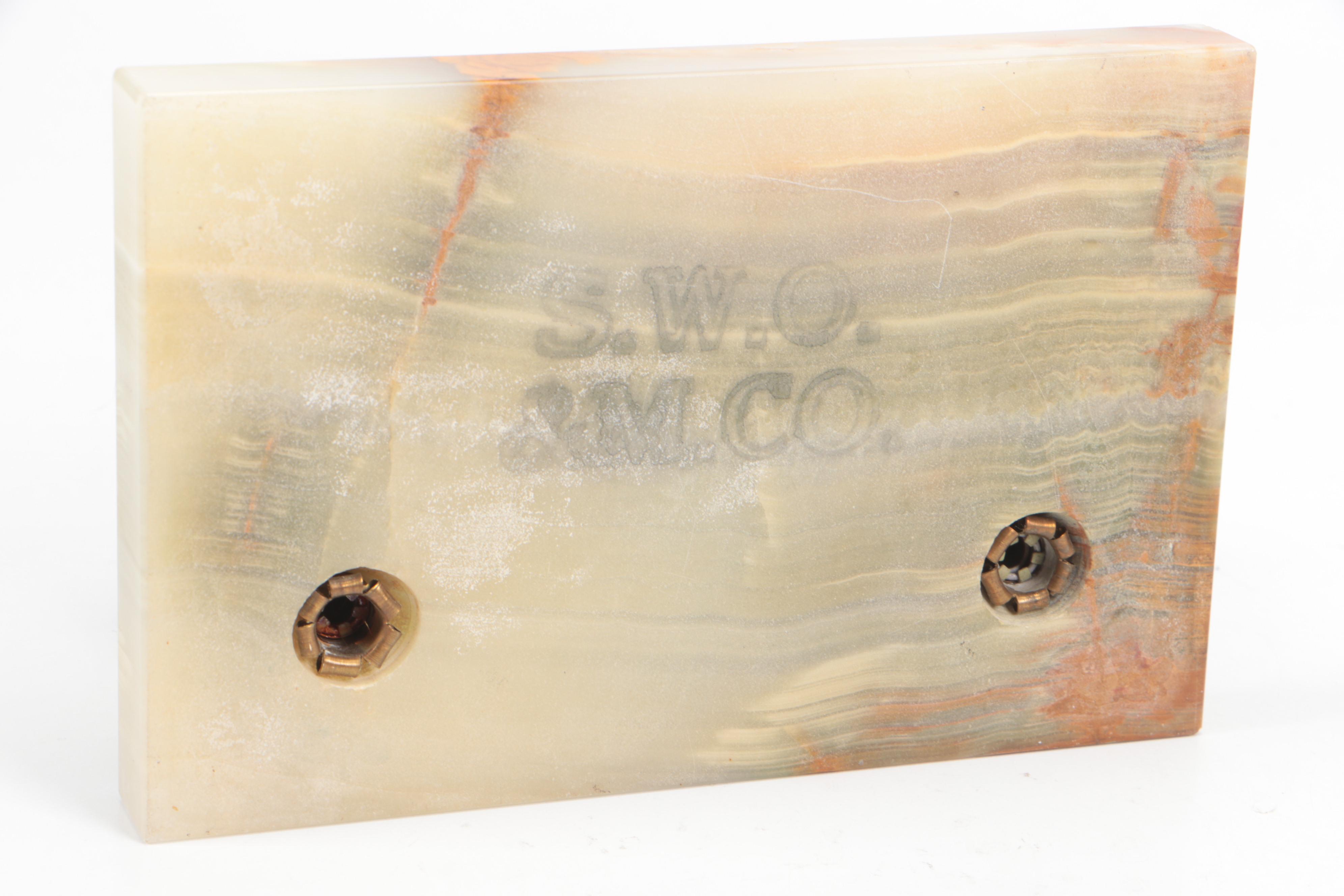 Parker Duofold Marbled Resin 14K Gold Nib Fountain Pens and Marble Pen Holder