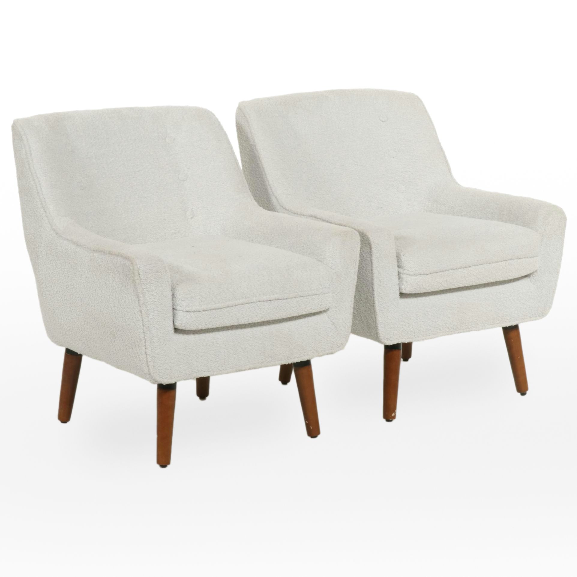 Pair of JGW Furniture Mid Century Modern Style Armchairs