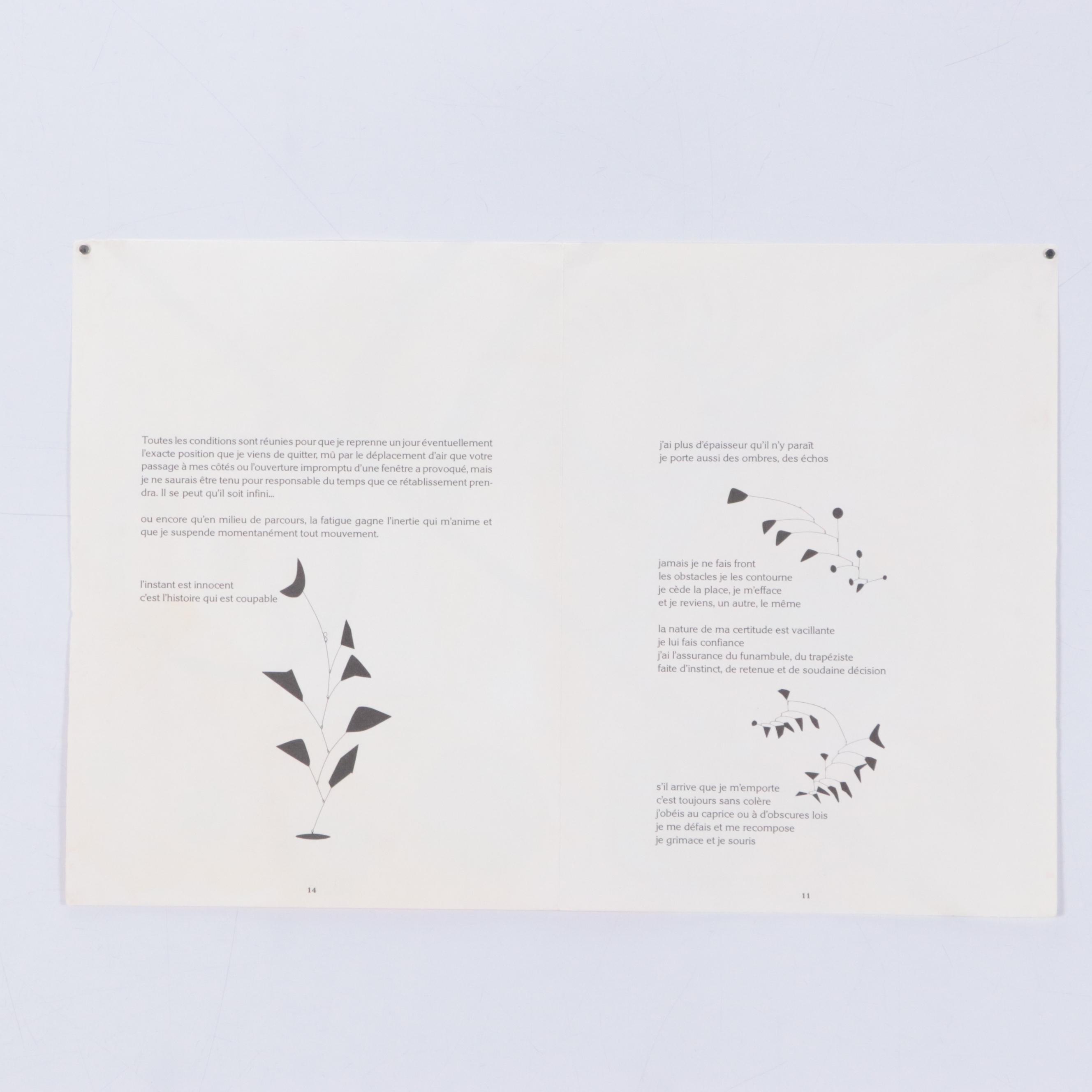 Alexander Calder Color Lithograph for "Derrière le Miroir,” 1975