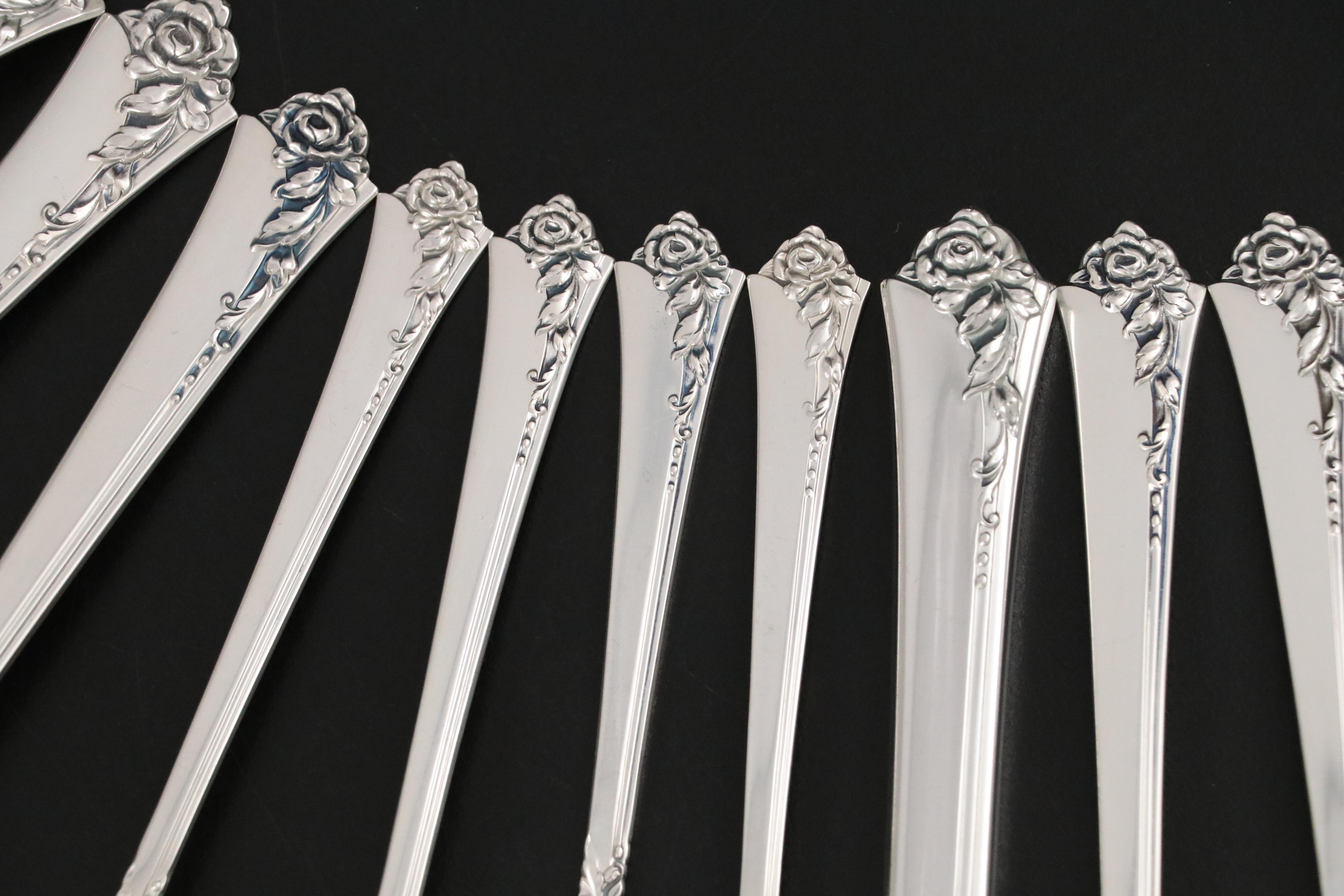 Oneida Heirloom "Damask Rose" Sterling Silver Flatware