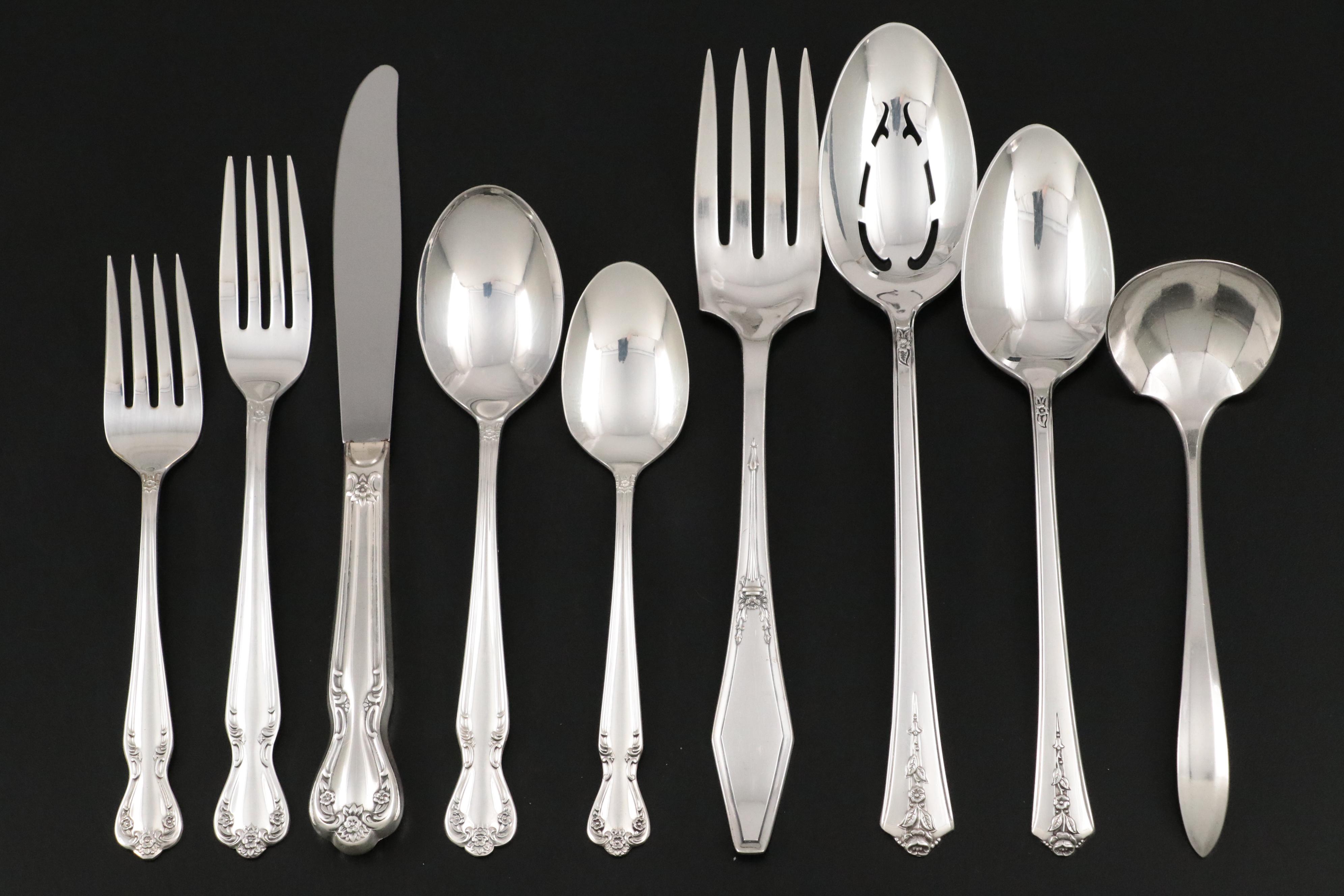 Oneida Heirloom "Damask Rose" Sterling Silver Flatware