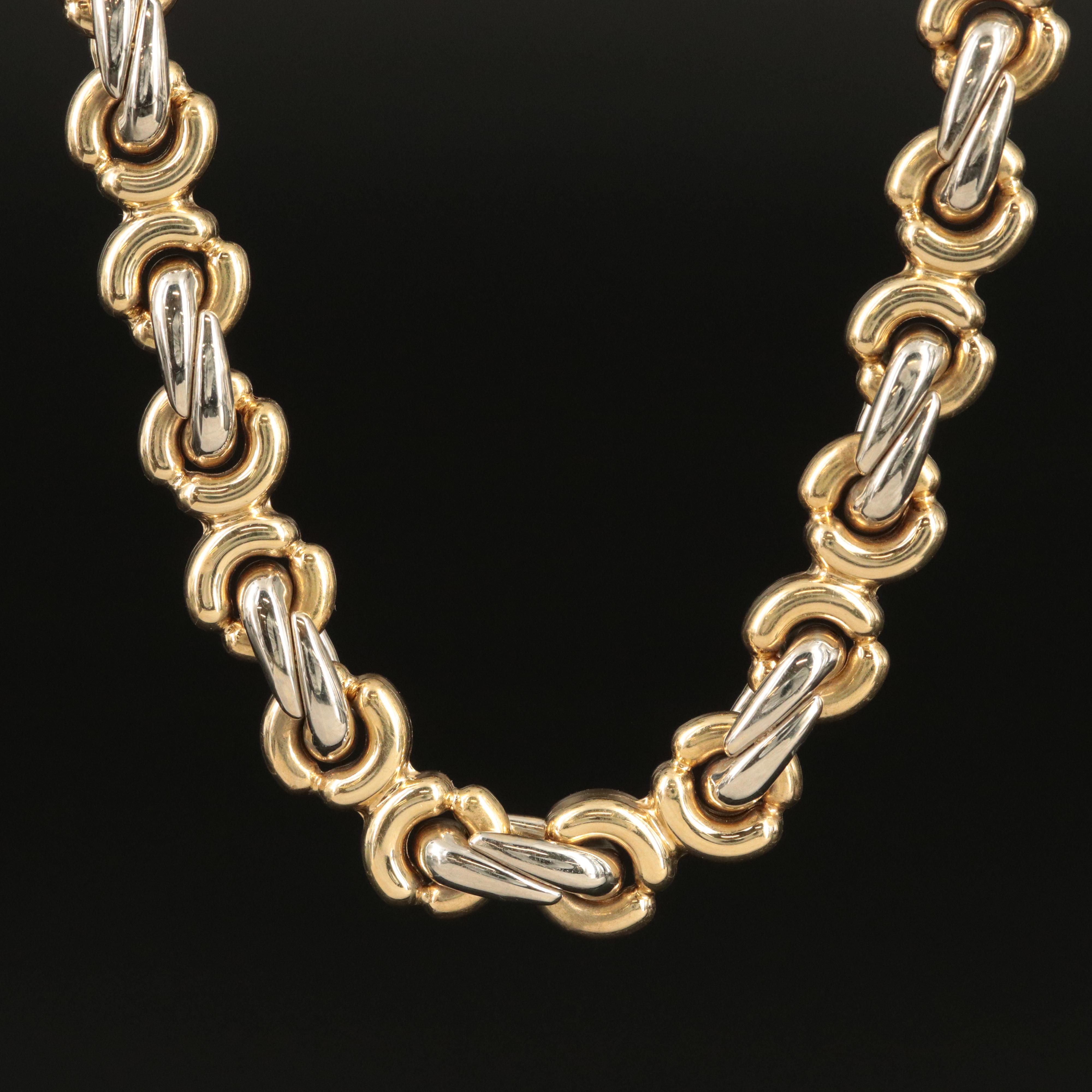 Chimento 18K Two-Tone Fancy Link Necklace