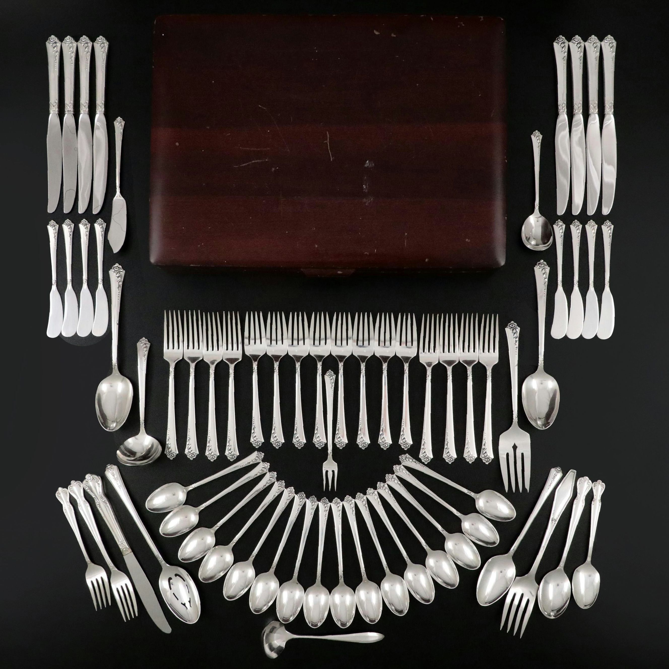 Oneida Heirloom "Damask Rose" Sterling Silver Flatware