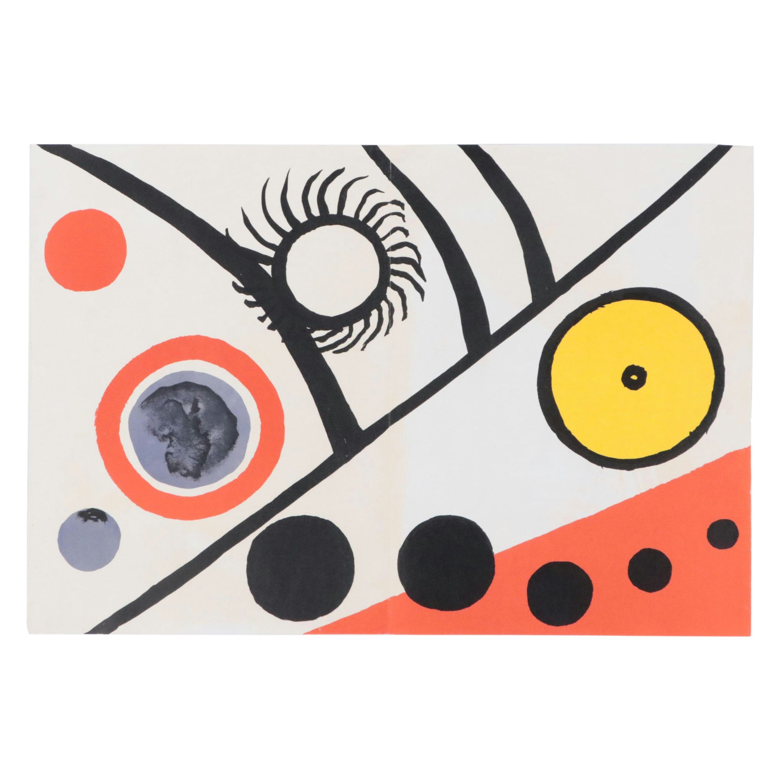 Alexander Calder Color Lithograph for "Derrière le Miroir,” 1975