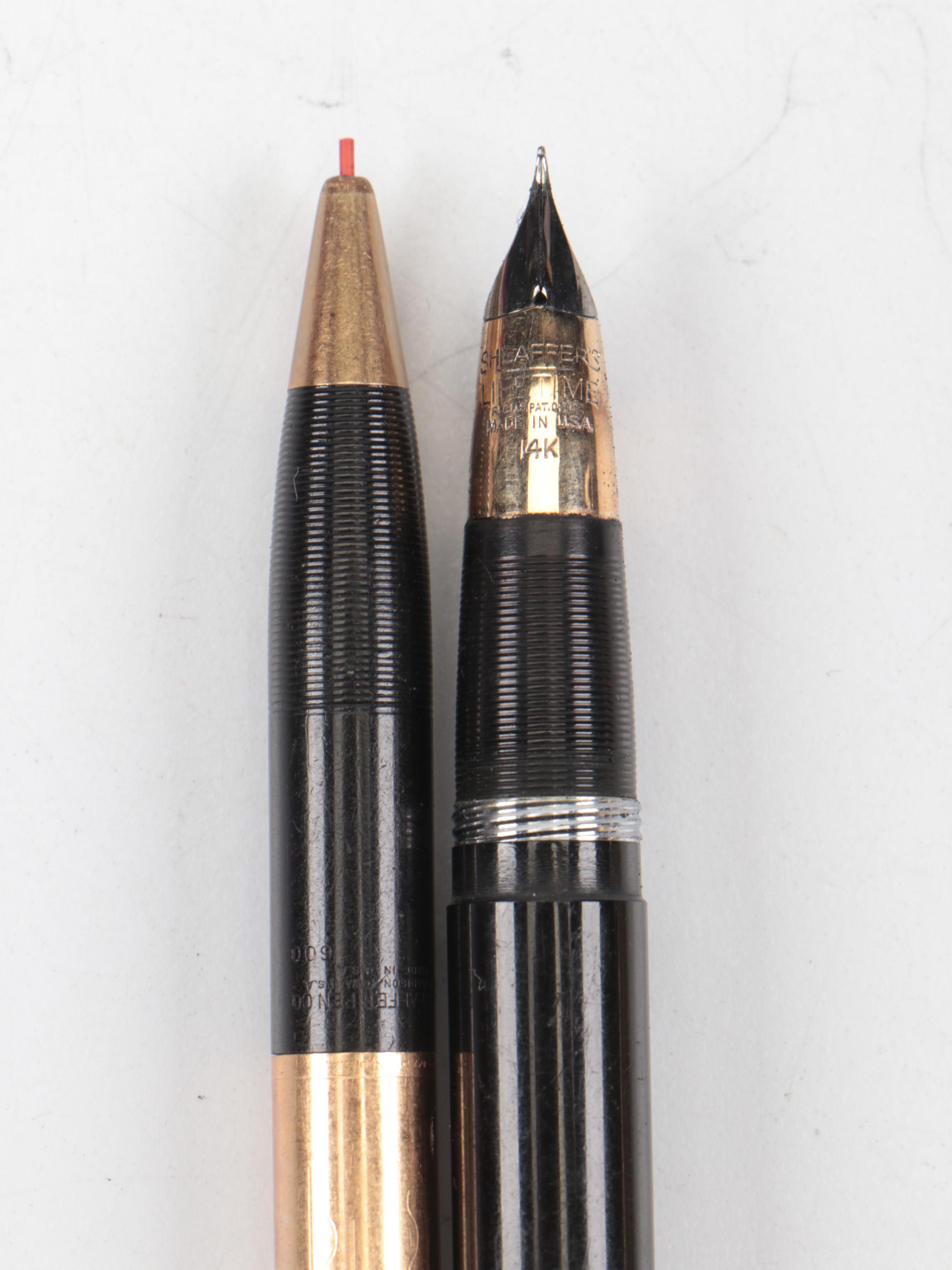 Sheaffer "Tuckaway" with Other Fountain Pen and Pencil Set, Mid-20th Century