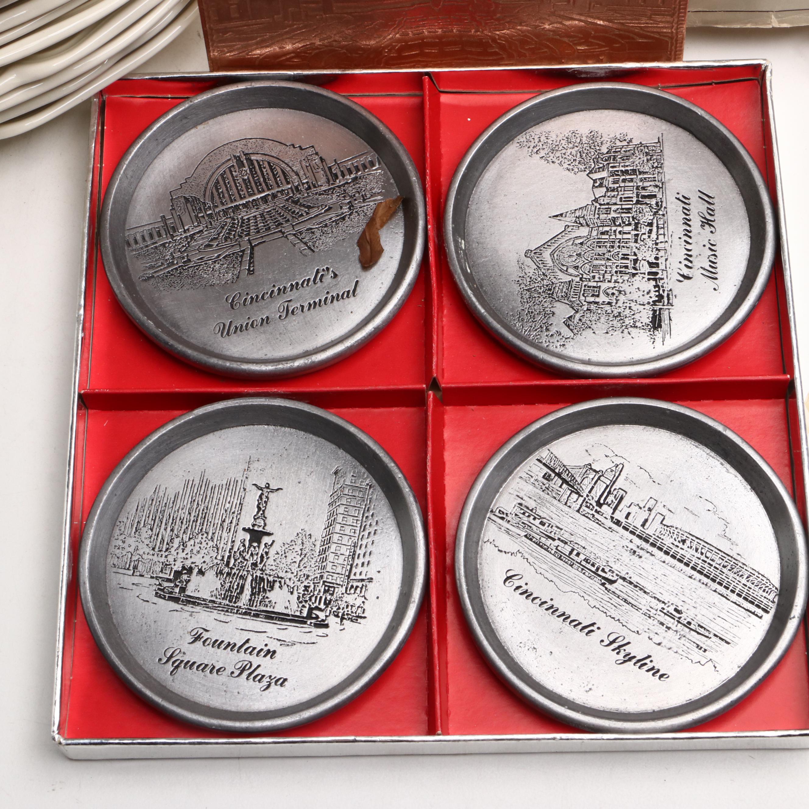 Wedgwood Caroline Williams Plates with Other Views of Cincinnati Decor