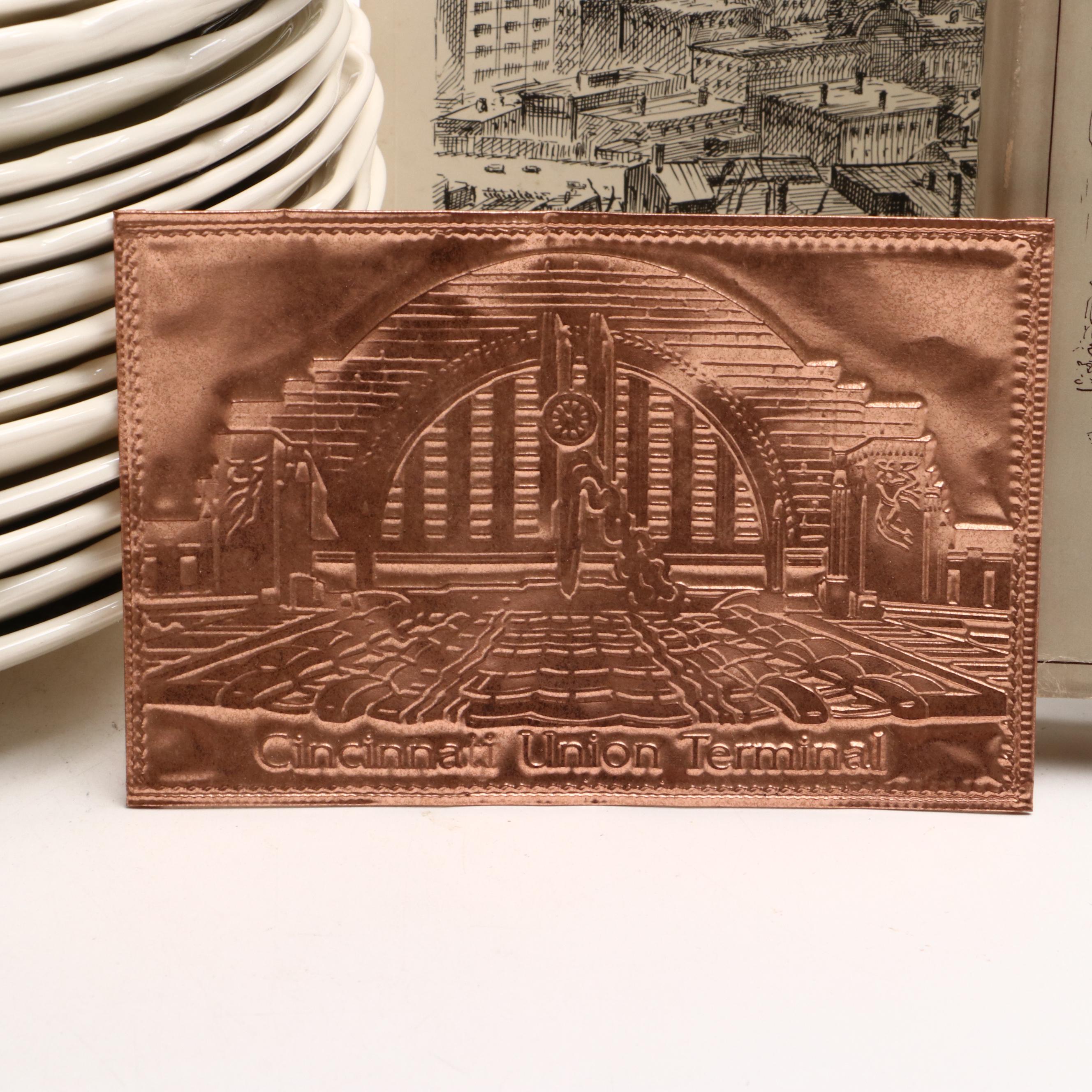 Wedgwood Caroline Williams Plates with Other Views of Cincinnati Decor