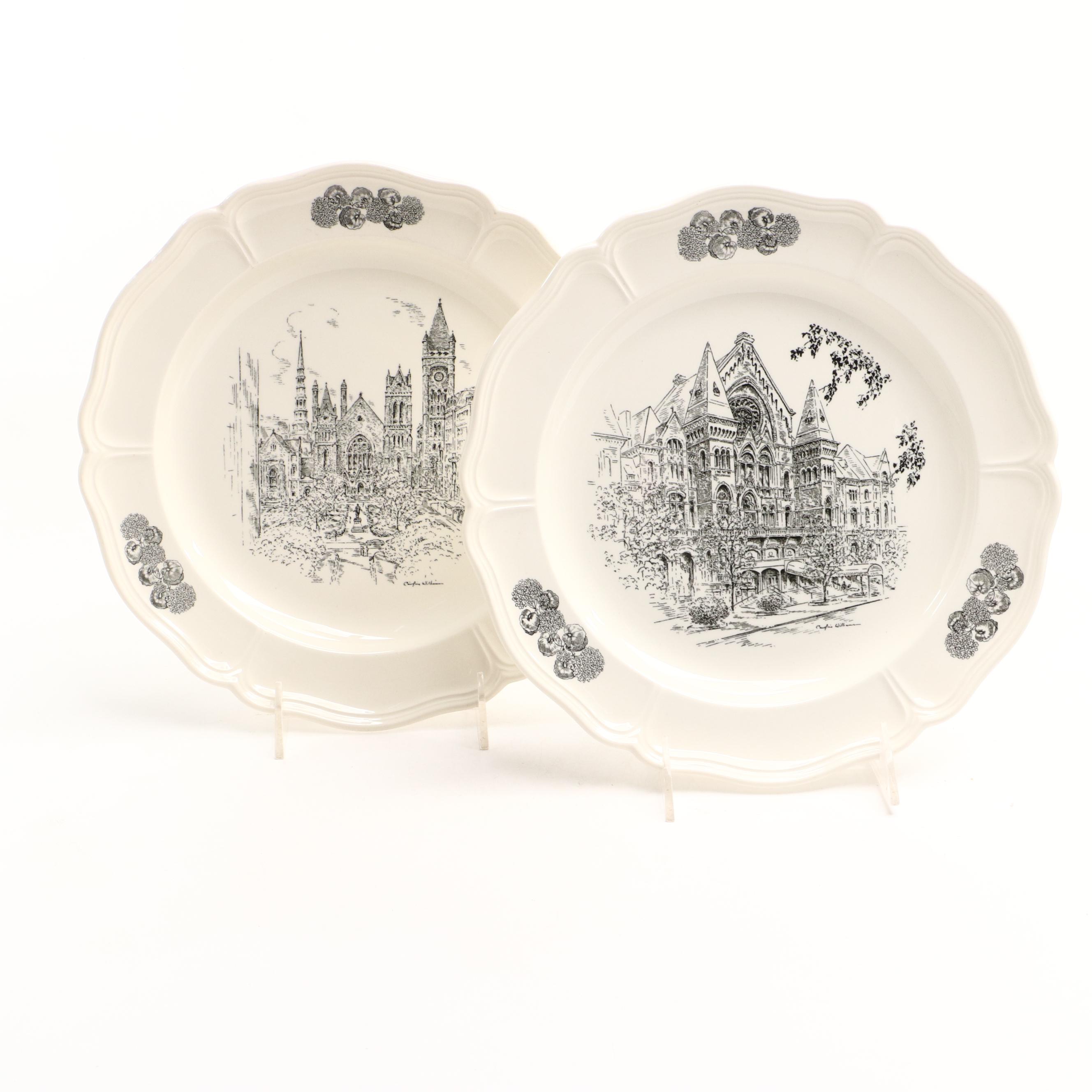 Wedgwood Caroline Williams Plates with Other Views of Cincinnati Decor