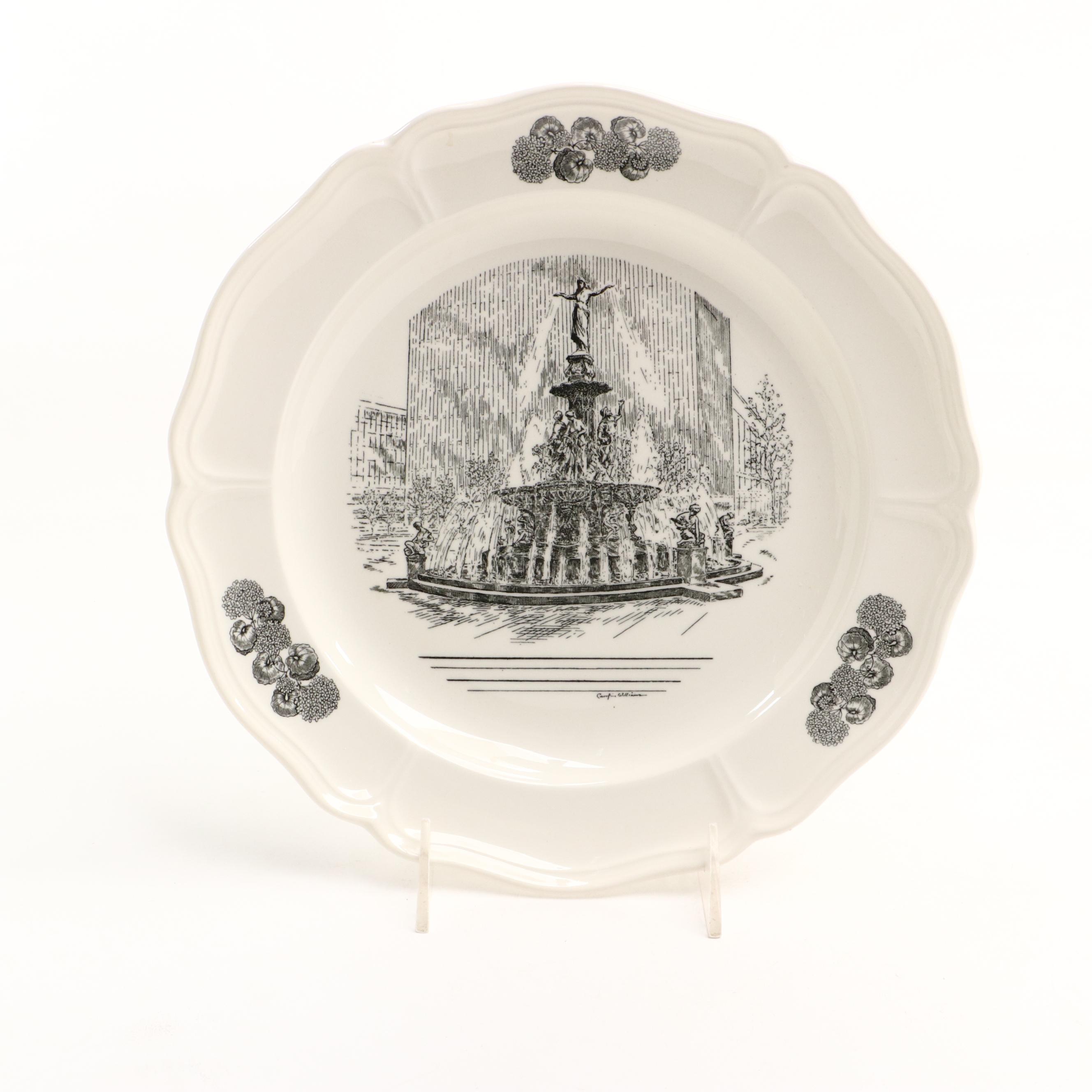 Wedgwood Caroline Williams Plates with Other Views of Cincinnati Decor