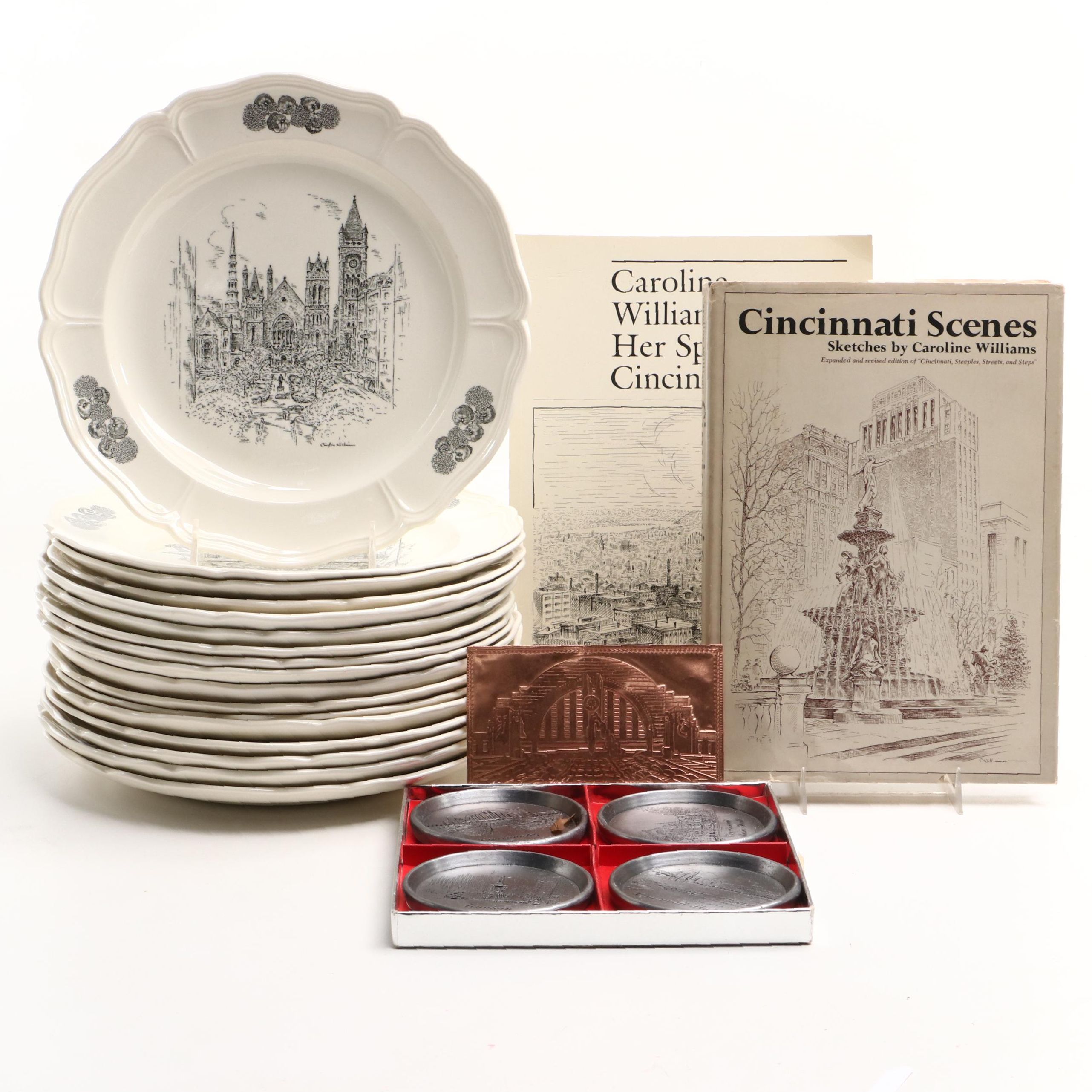 Wedgwood Caroline Williams Plates with Other Views of Cincinnati Decor