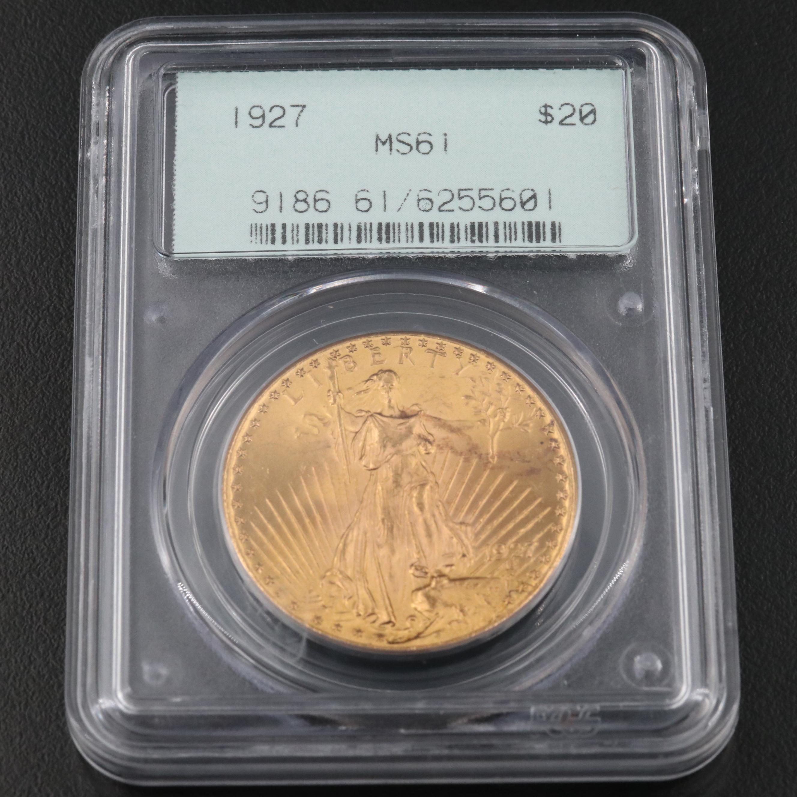 PCGS MS61 1927 Saint-Gaudens $20 Gold Coin