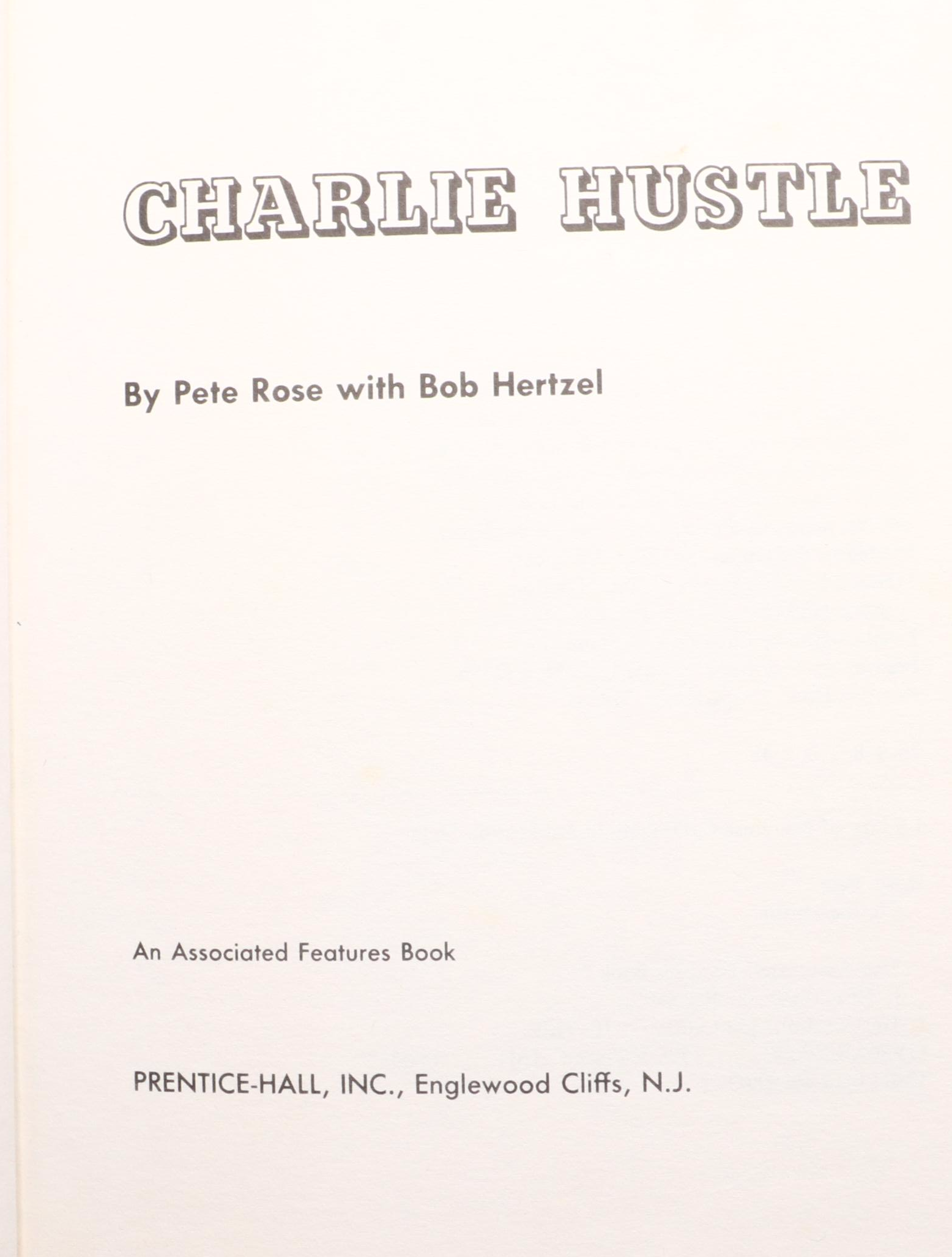 Pete Rose Signed "Charlie Hustle" Book with Mini Bats, Eagles Medallion, More