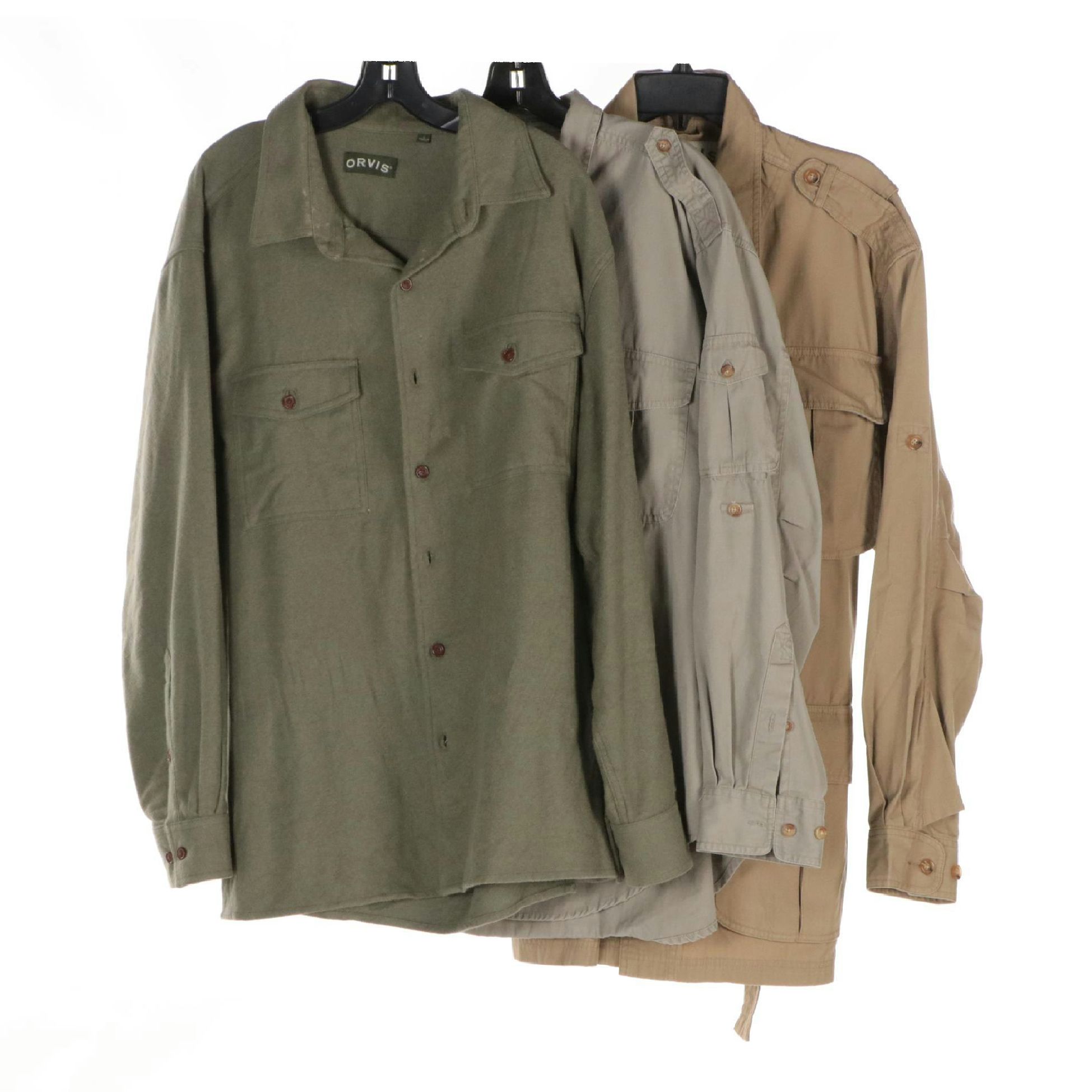 Men's Orvis Long Sleeve Utility Shirts in Wool and Cotton