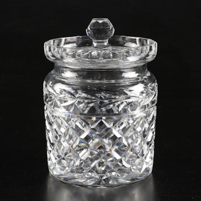 Waterford "Glandore" Crystal Biscuit Barrel, 1980s