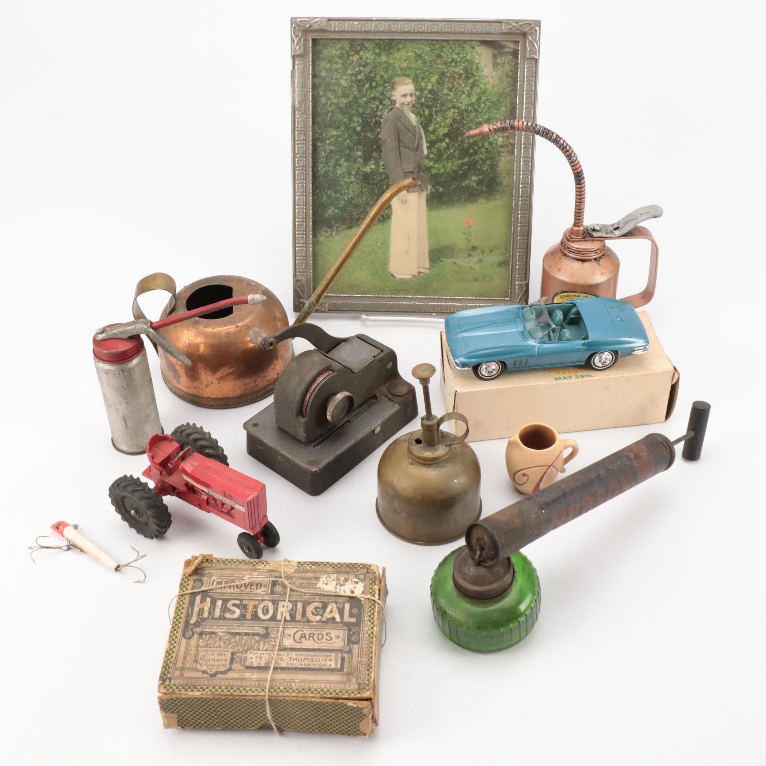 Todd Company "Protectograph" Check Writer with Oil Cans, Photograph and More