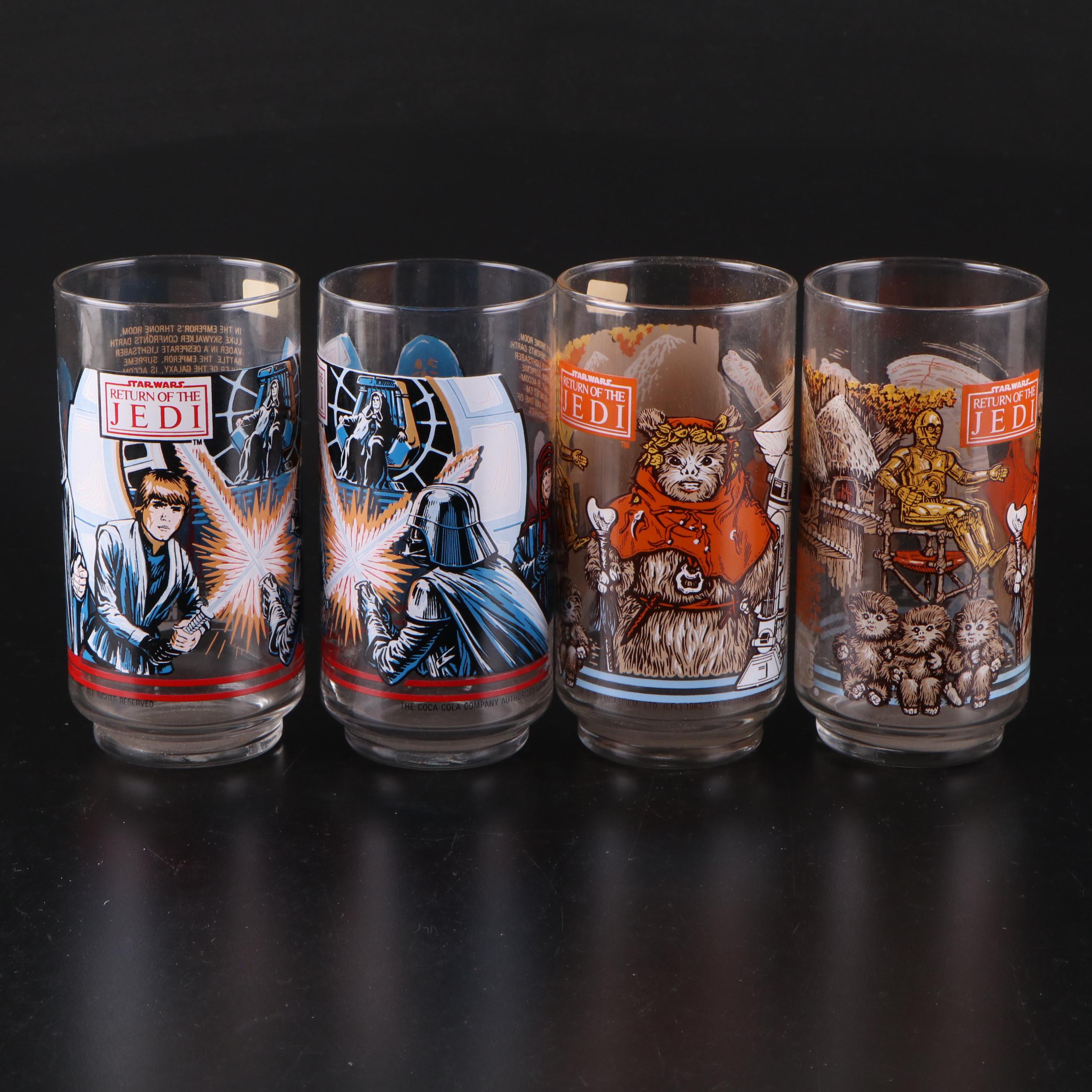 Libbey Star Wars Theme Glass Tumblers with Star Wars Metal Pinbacks and More