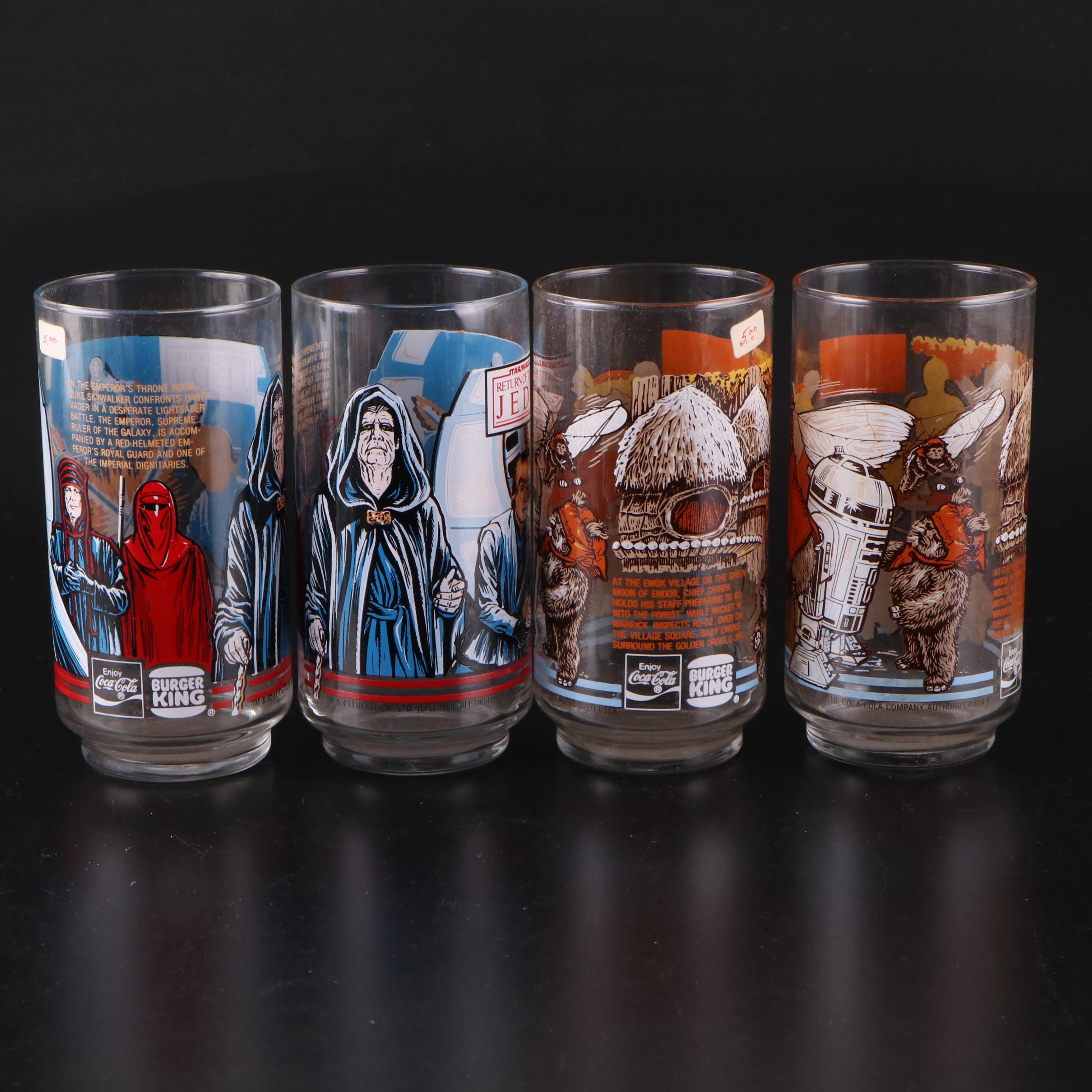 Libbey Star Wars Theme Glass Tumblers with Star Wars Metal Pinbacks and More