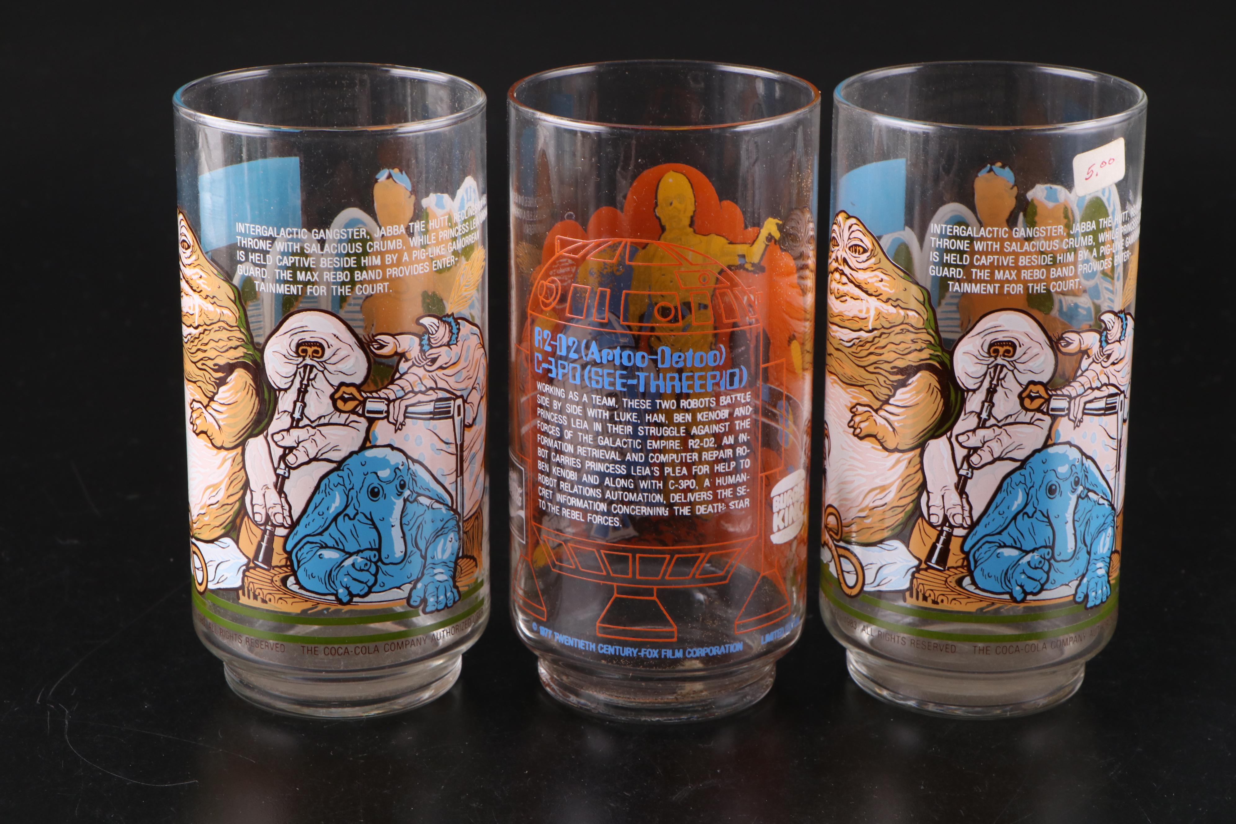 Libbey Star Wars Theme Glass Tumblers with Star Wars Metal Pinbacks and More
