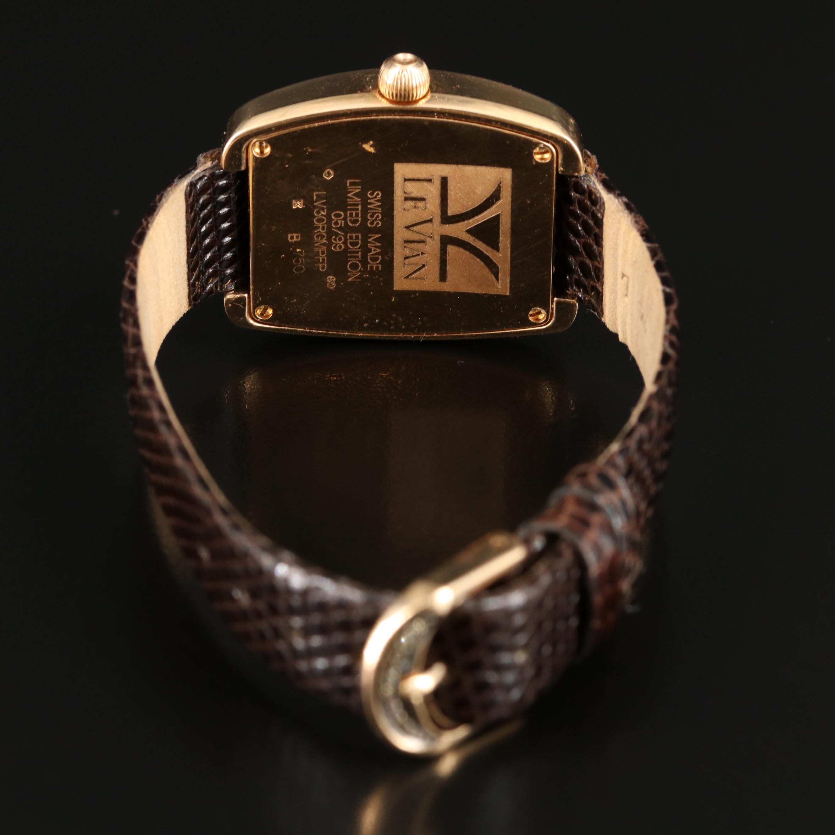 Le Vian 18K Mother-of-Pearl, 1.03 CTW Lab Grown Fancy Diamond Watch