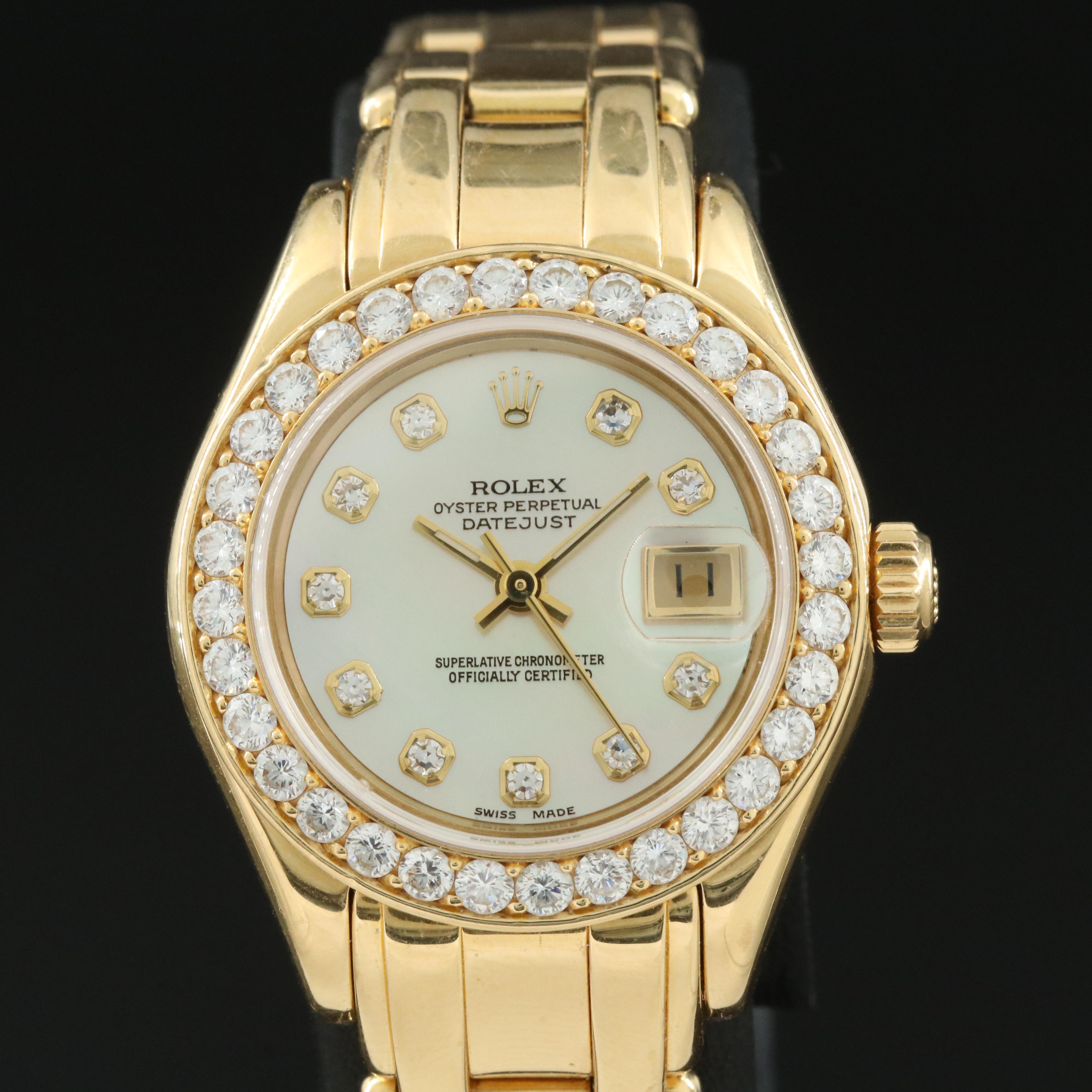 1991 Rolex Datejust Mother-of-Pearl, Factory Diamond Dial and Bezel Watch