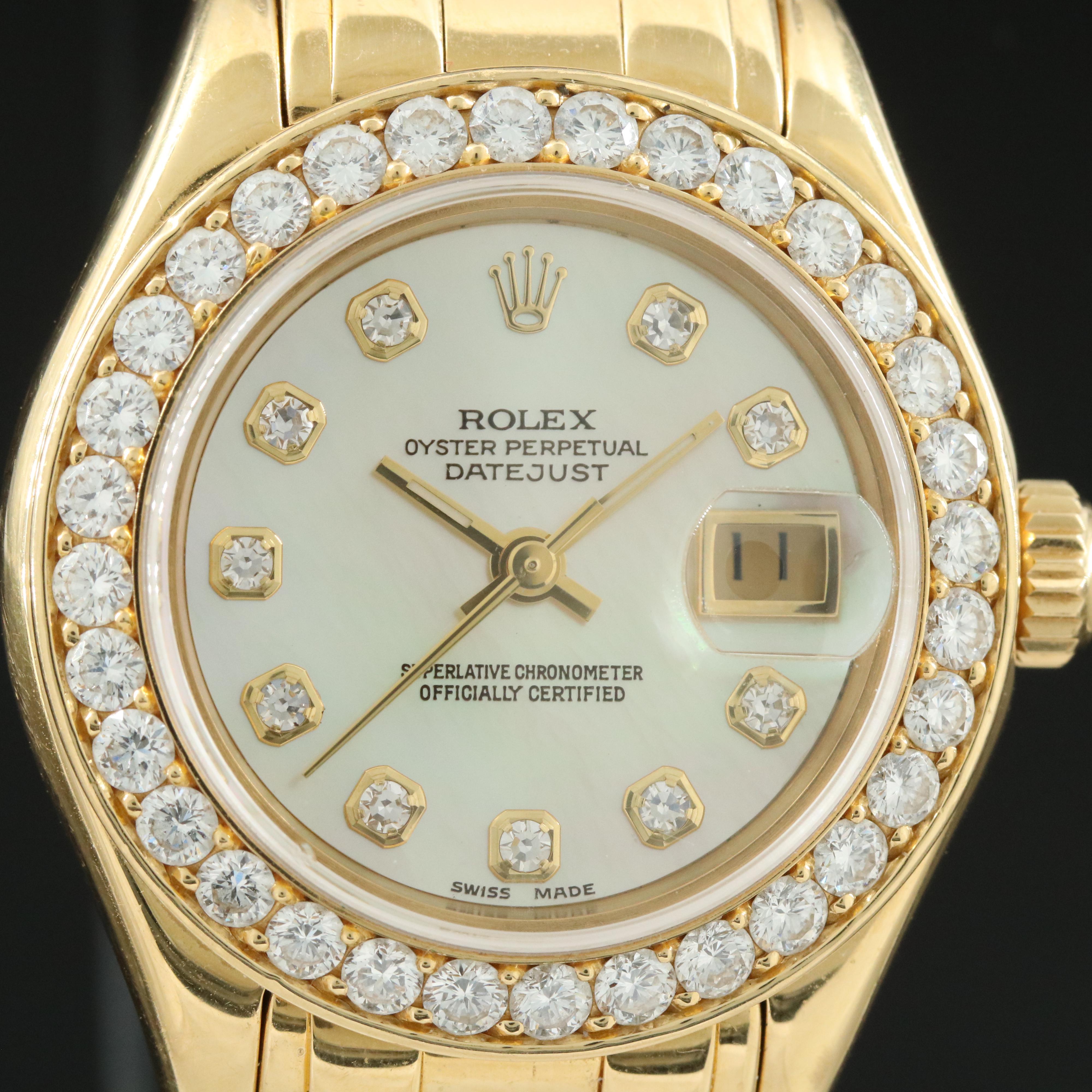 1991 Rolex Datejust Mother-of-Pearl, Factory Diamond Dial and Bezel Watch