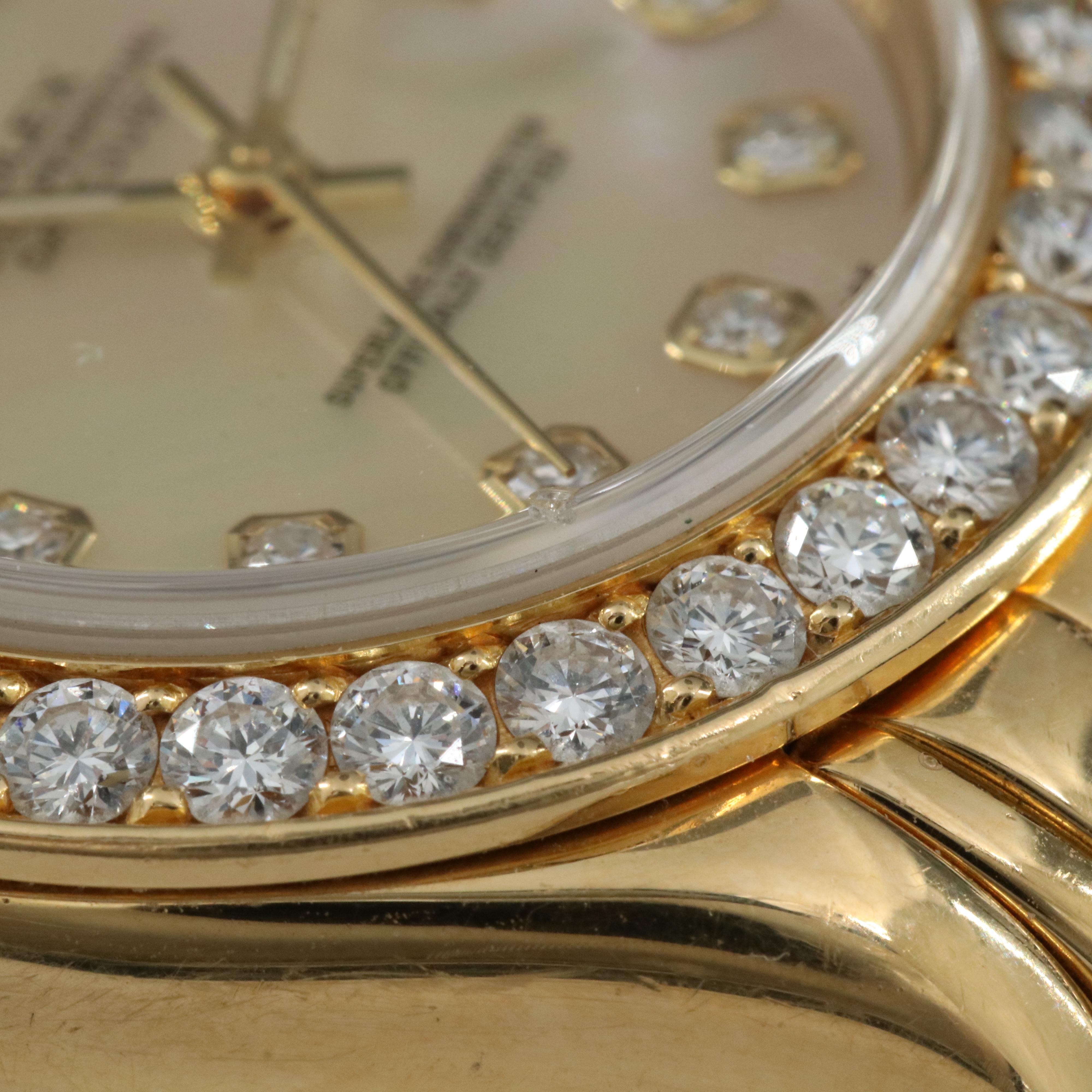 1991 Rolex Datejust Mother-of-Pearl, Factory Diamond Dial and Bezel Watch