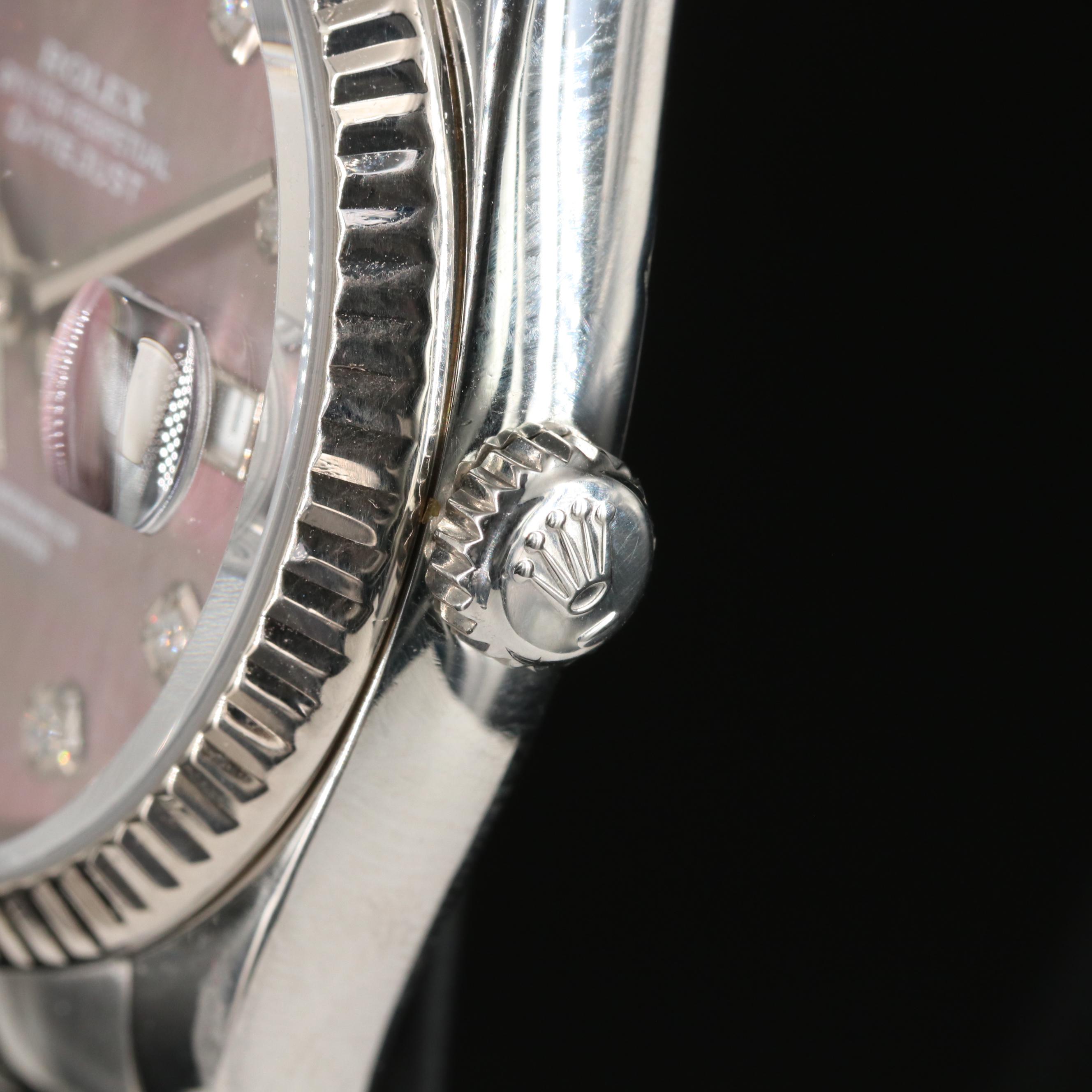 2007 Rolex Custom Diamond, Mother-of-Pearl Dial Datejust Watch