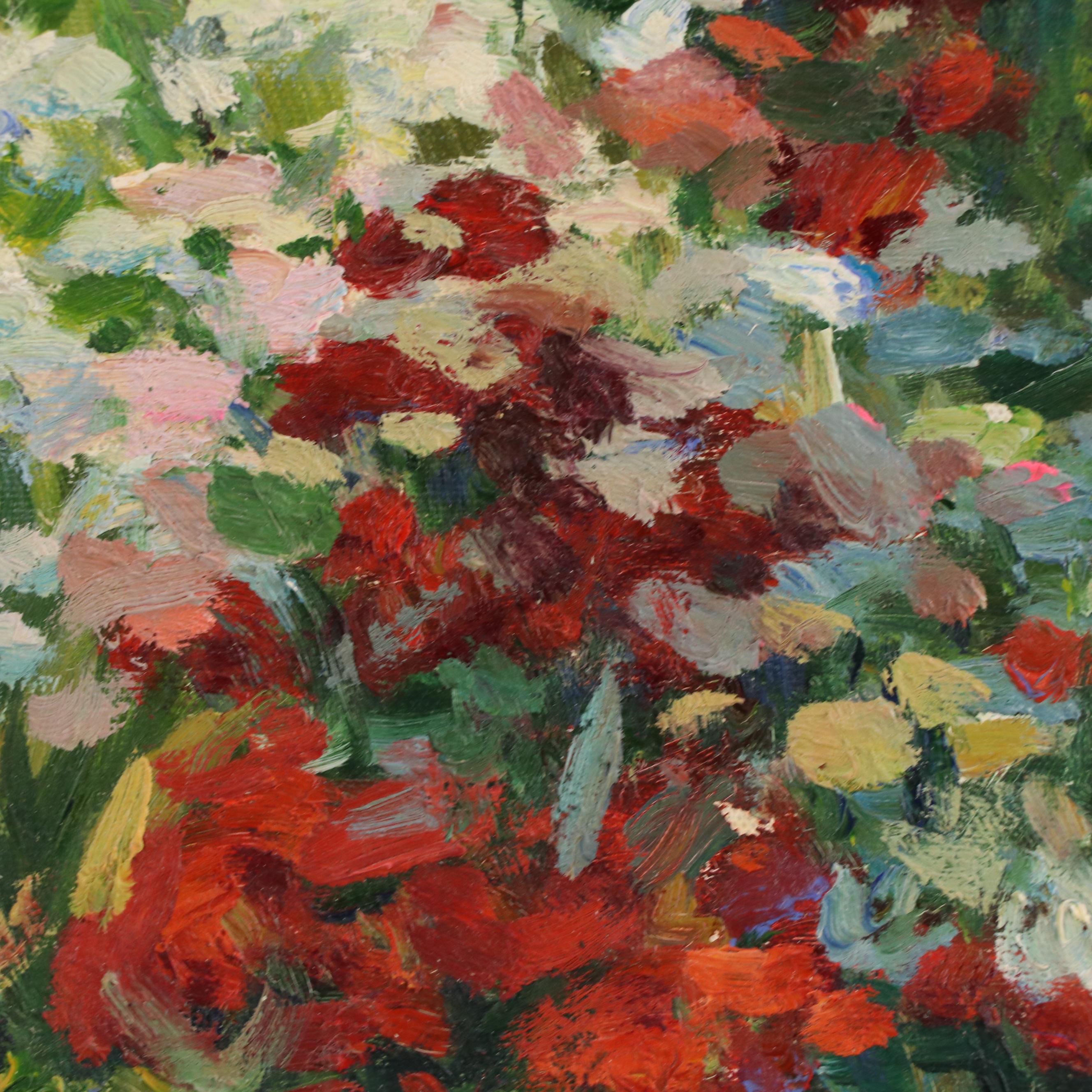 Landscape Oil Painting of Child in Garden Scene