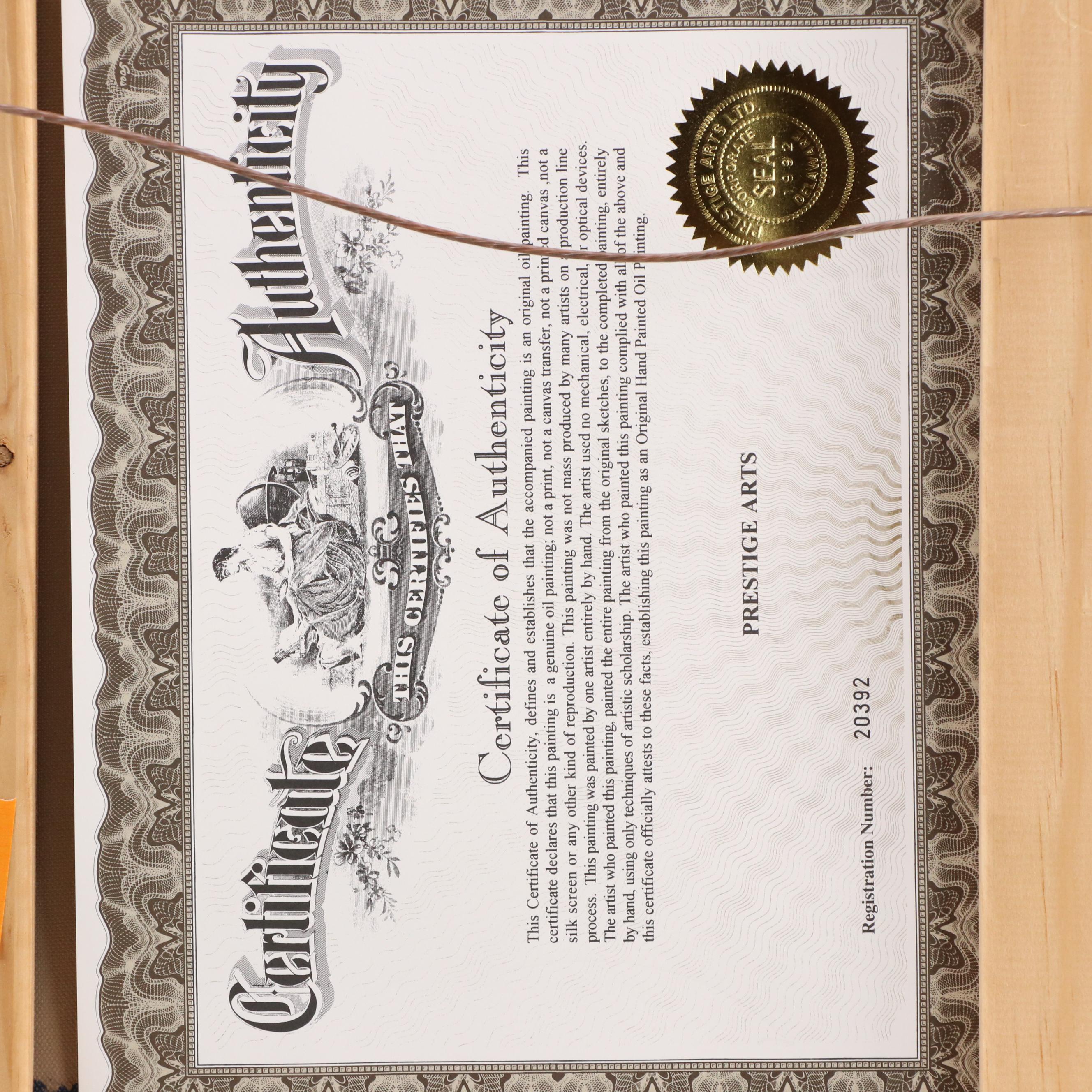 Landscape Oil Painting of Child in Garden Scene