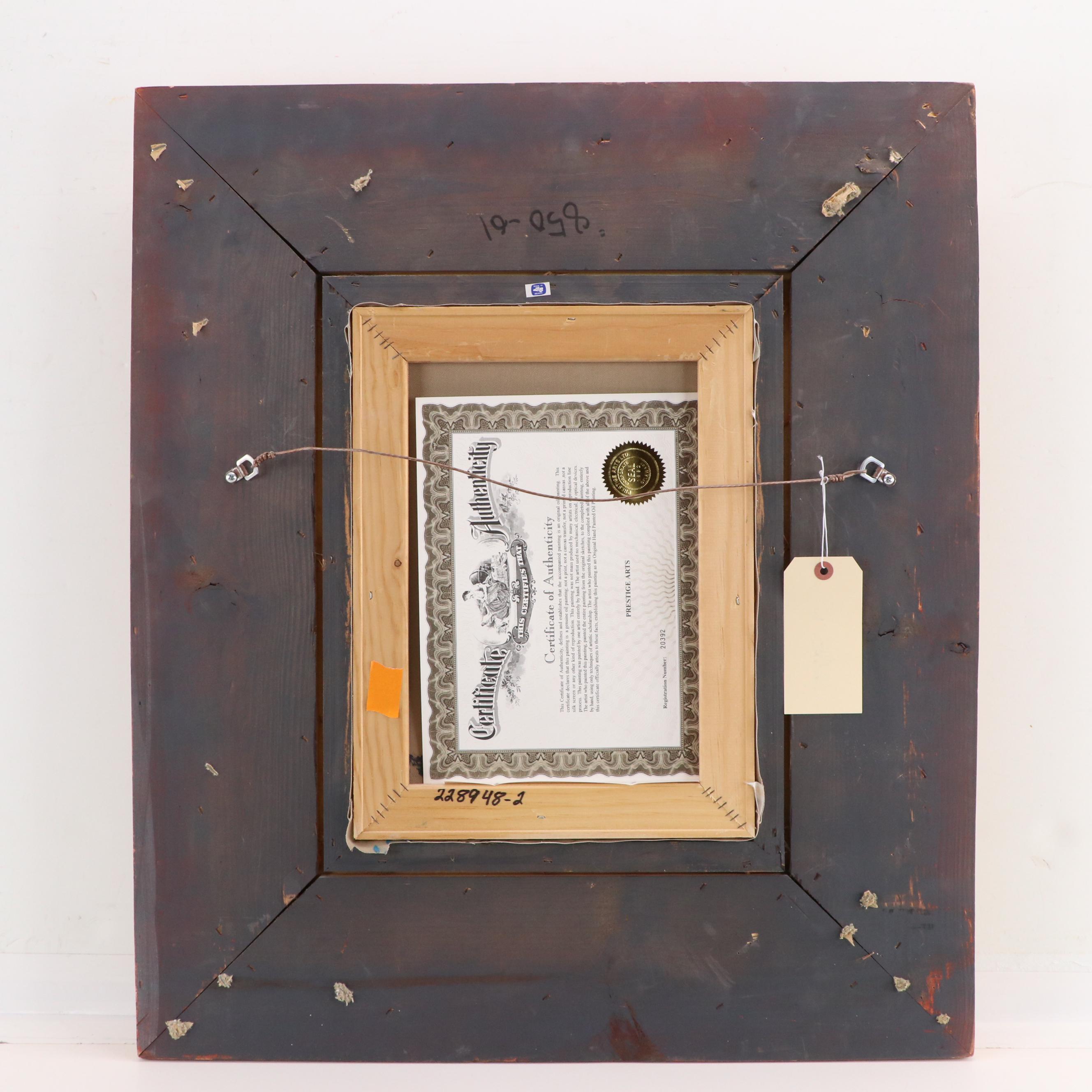 Landscape Oil Painting of Child in Garden Scene