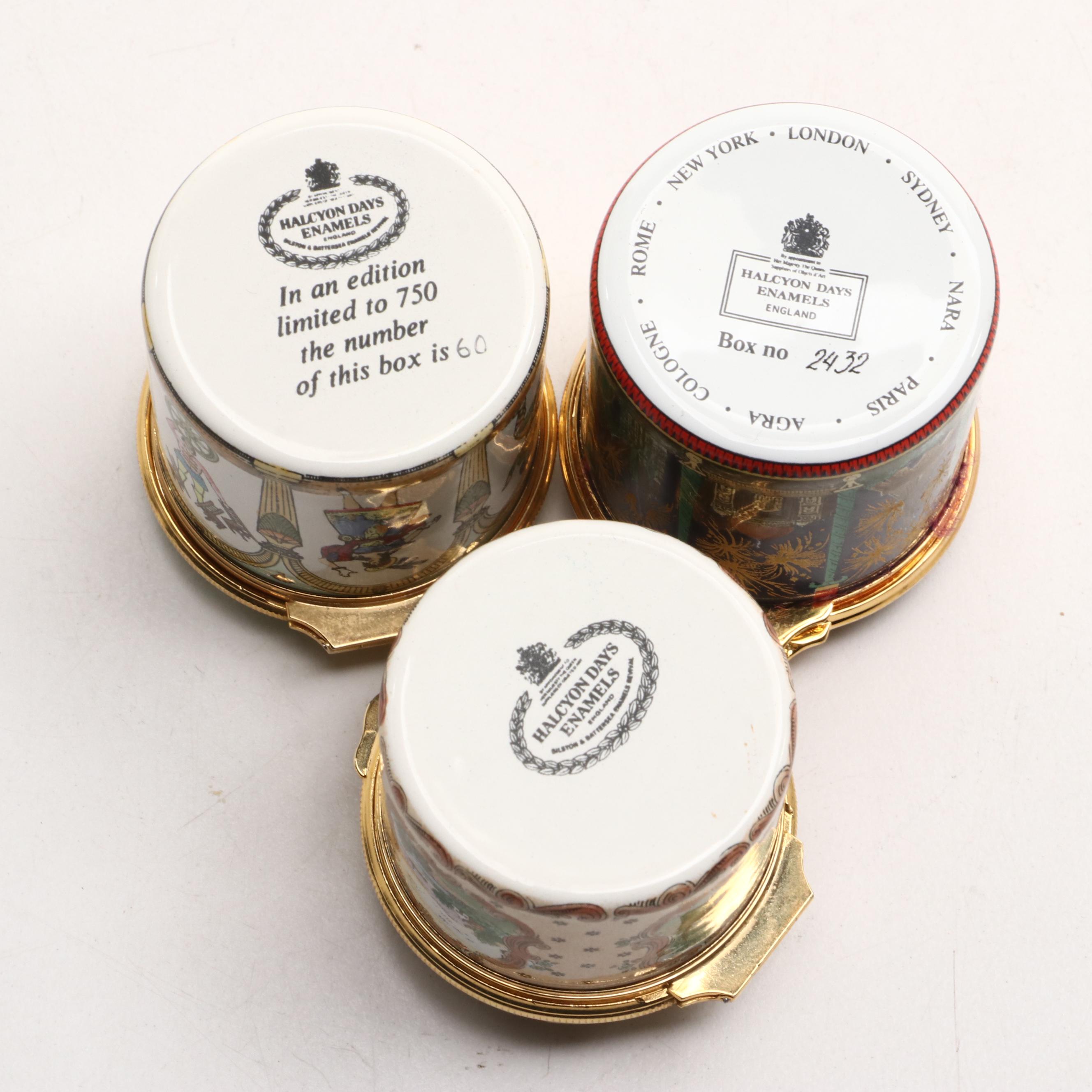Halcyon Days Enamel Boxes Featuring Limited Editions