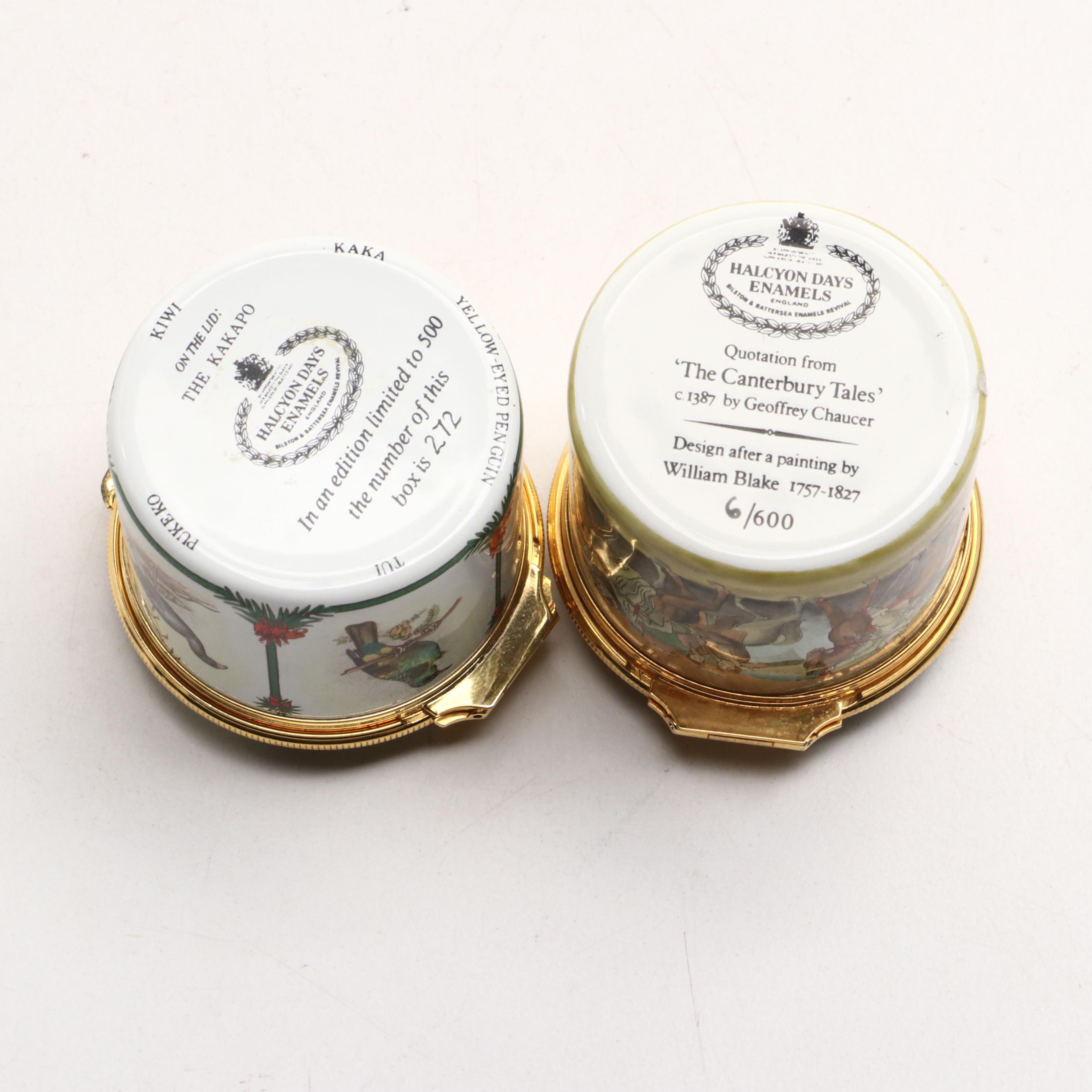 Halcyon Days Enamel Boxes Featuring Limited Editions